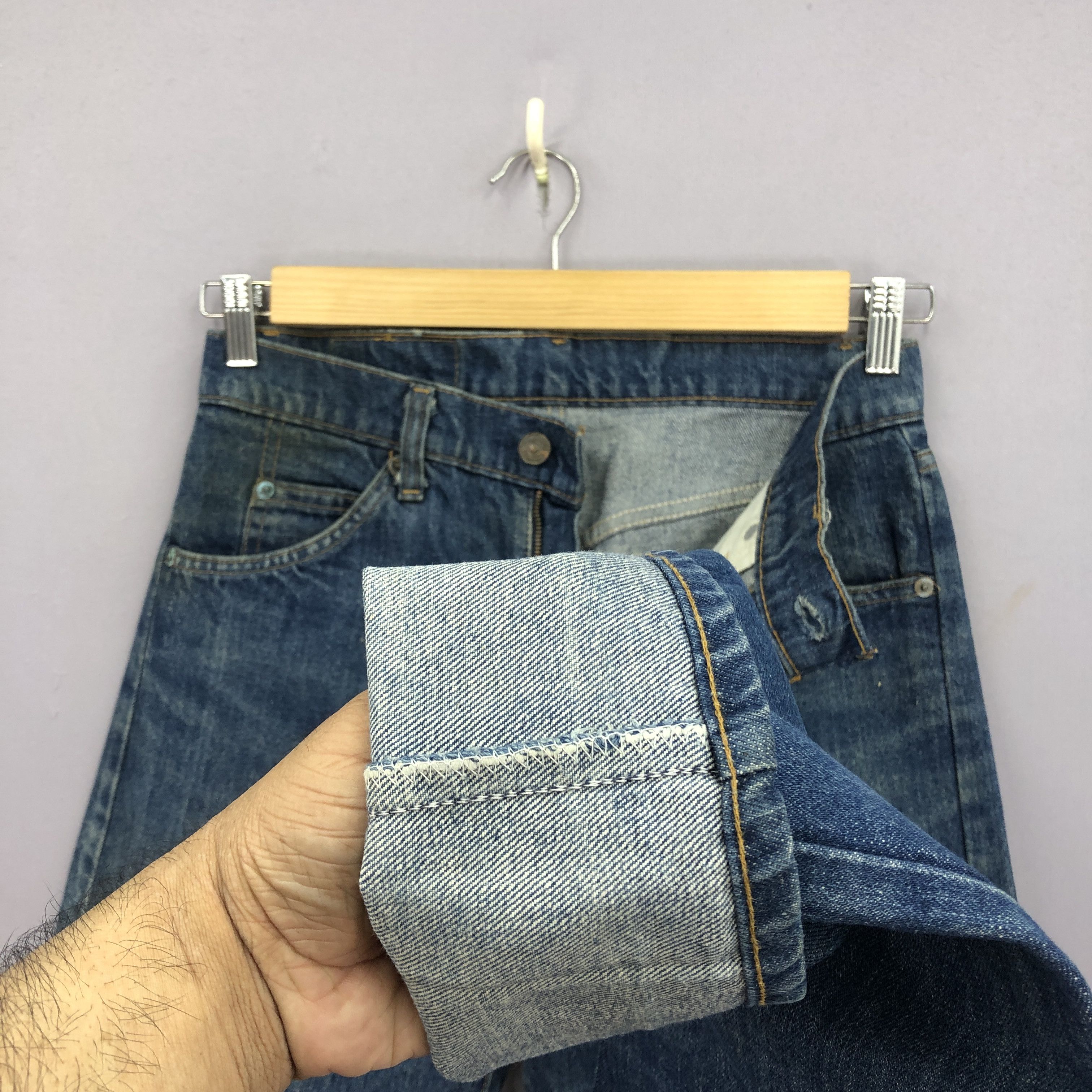 Vintage 80s Levis 505 Jeans Levis Orange Tab #8 Button Denim