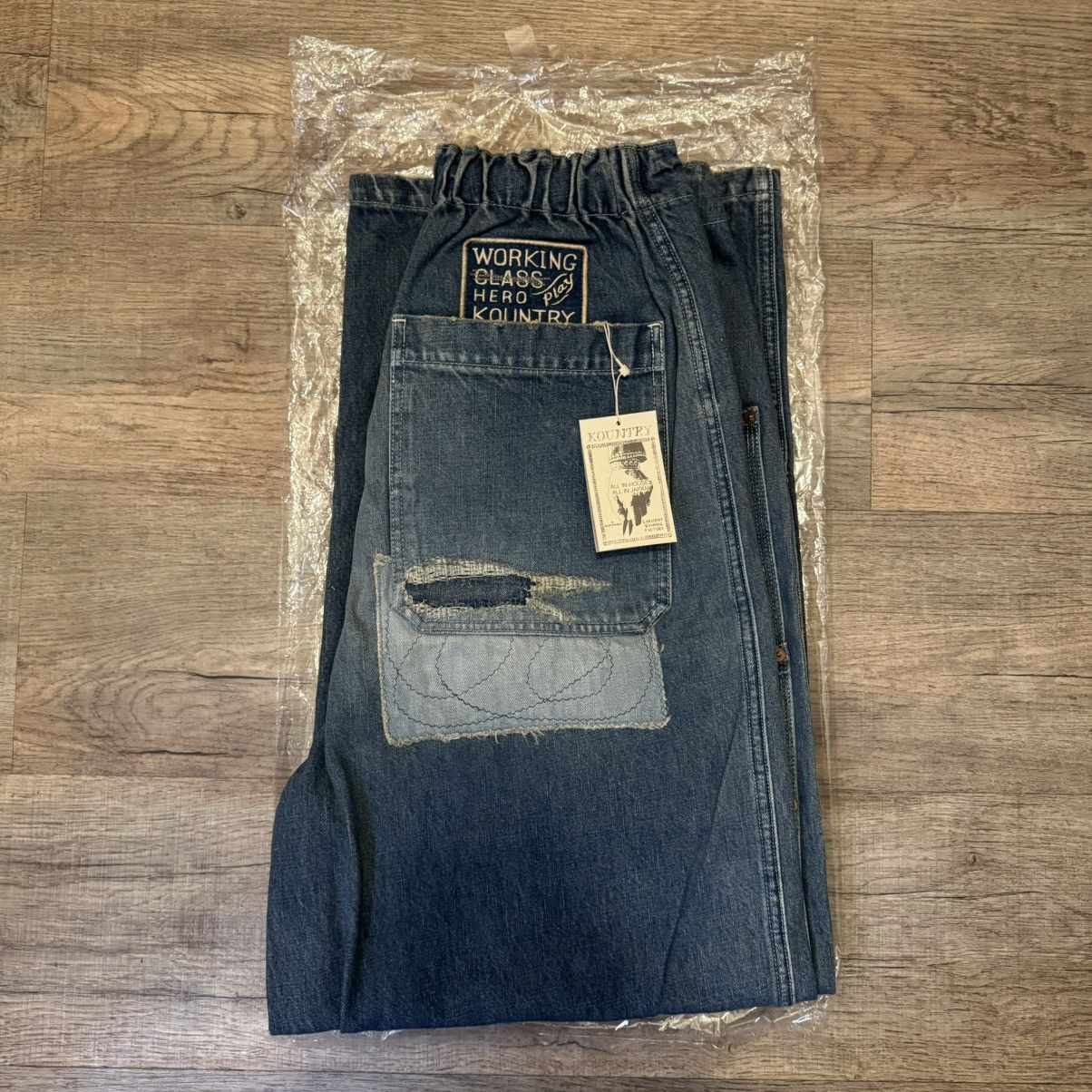Kapital 14OZ DENIM W-KNEE EASY BAGGY PANTS (DIXIE LUMBER REMAKE) Size US 34 / EU 50 - 16 Thumbnail