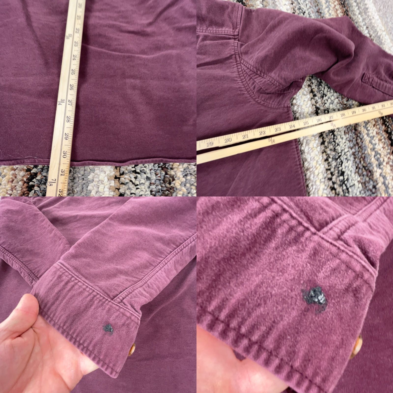 Vintage Duluth Shirt Men Large Maroon Button Up Chamois Cloth Heavy Outdoor Camp Hiking Size US L / EU 52-54 / 3 - 8 Thumbnail