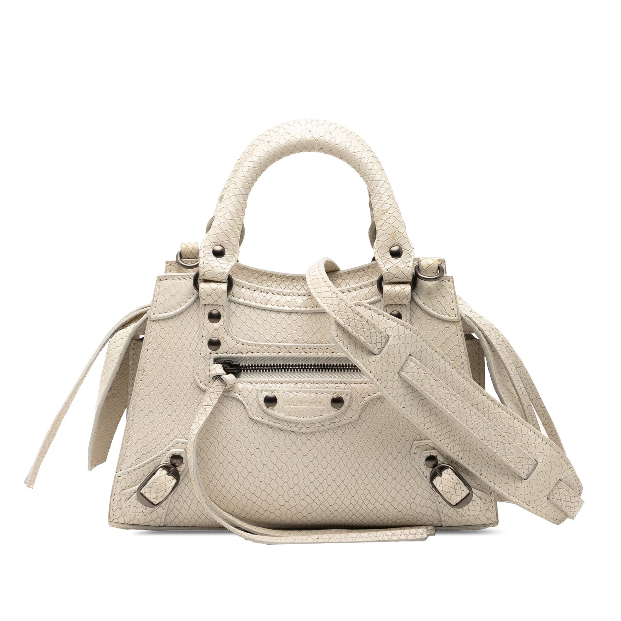 Balenciaga Mini Python Embossed Calfskin Neo Classic City Satchel Size ONE SIZE - 1 Thumbnail