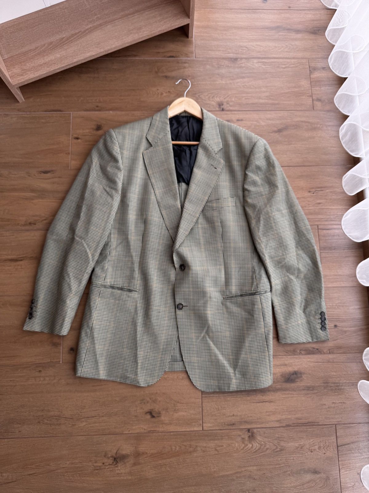 Burberry × Vintage Vintage Burberry Checkered Luxury Two Buttons Blazer Size 46L - 1 Thumbnail