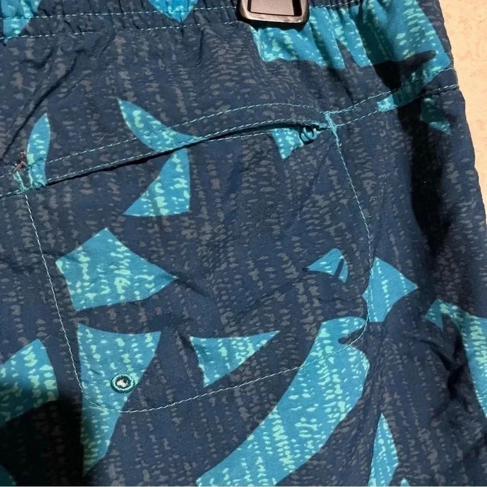 Columbia Columbia Women's Medium Blue Geometric Nylon Shorts Size 28" / US 6 / IT 42 - 10 Thumbnail