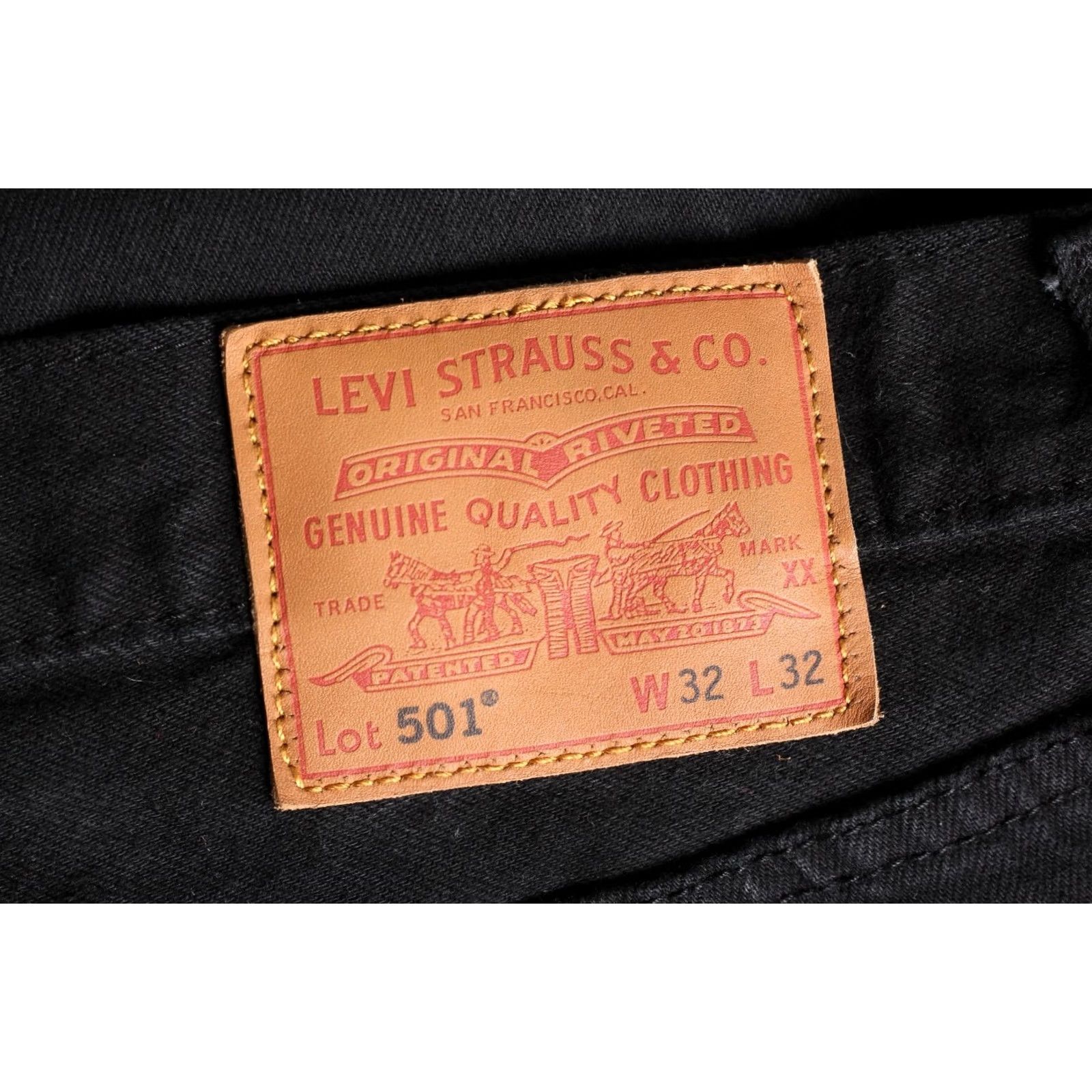 Levi's VINTAGE LEVI’S 501 PREMIUM Black Jeans Men W32 L32 Regular Straight DZ6319 Size US 32 / EU 48 - 2 Thumbnail