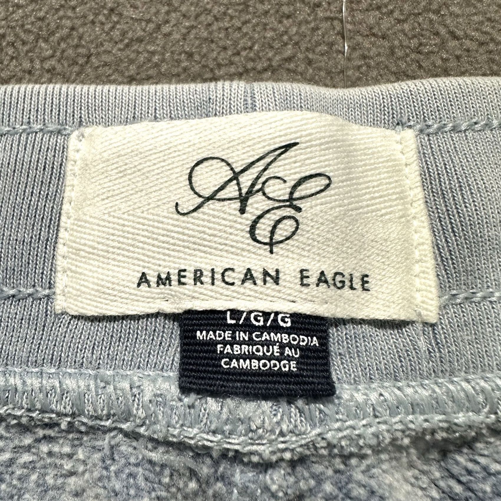 American Eagle Outfitters VINTAGE American Eagle Sweatpants Mens Large Light Blue Barrel Wide Leg Fleece Casual Size US 33 - 7 Thumbnail