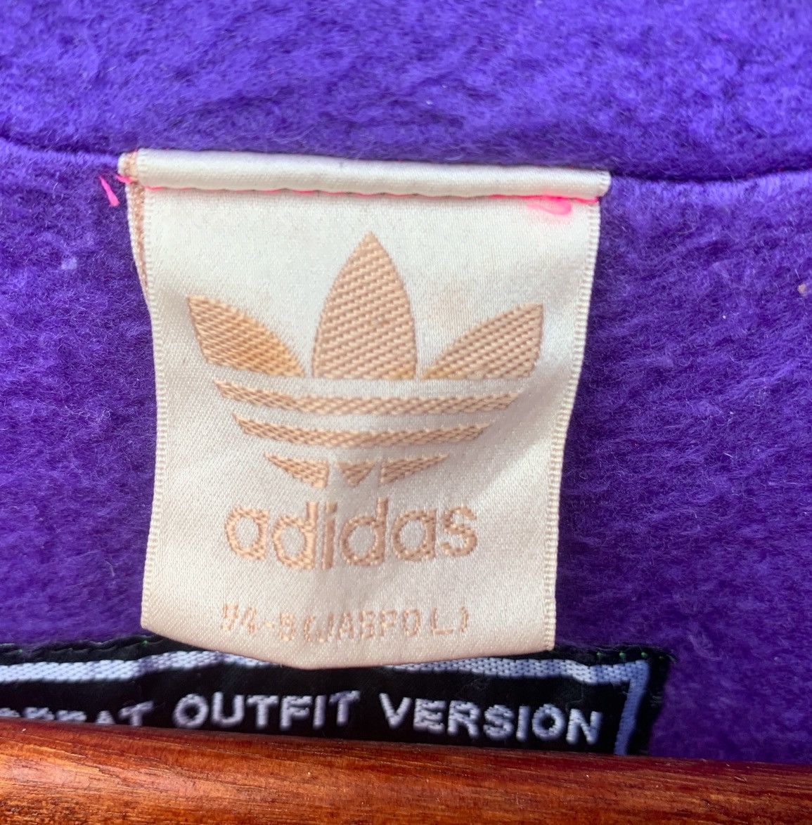 Vintage Vintage 90s Adidas Windbreaker Jacket Lining Fleece Size US L / EU 52-54 / 3 - 12 Thumbnail
