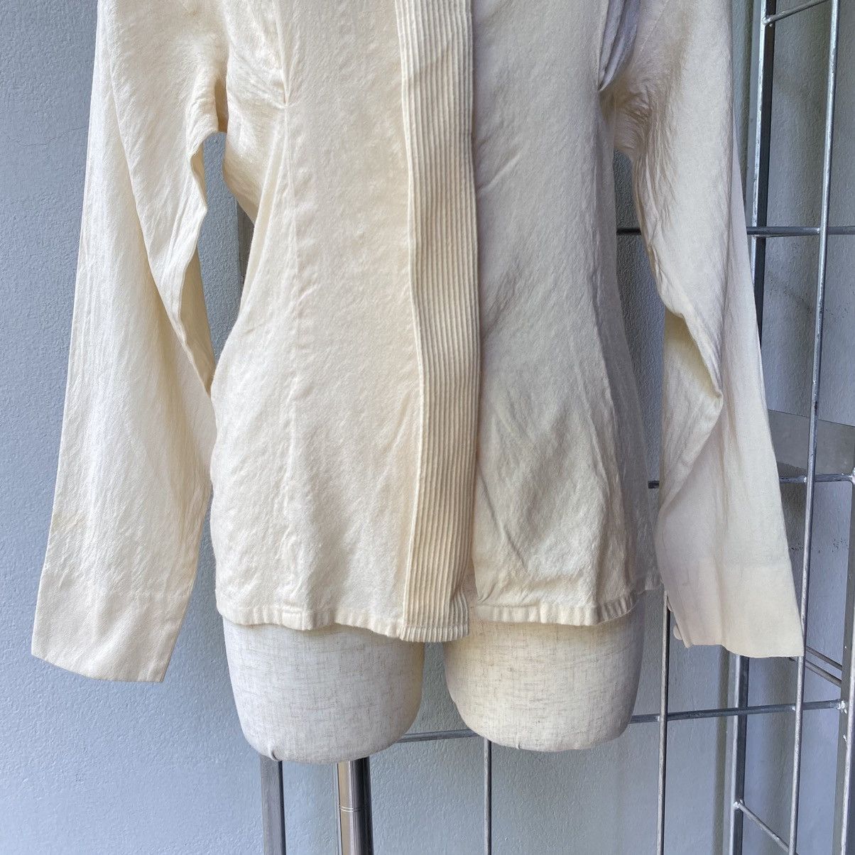 Dior Christian Dior Fitted Pale Yellow Wool Shirt Size M / US 6-8 / IT 42-44 - 17 Thumbnail