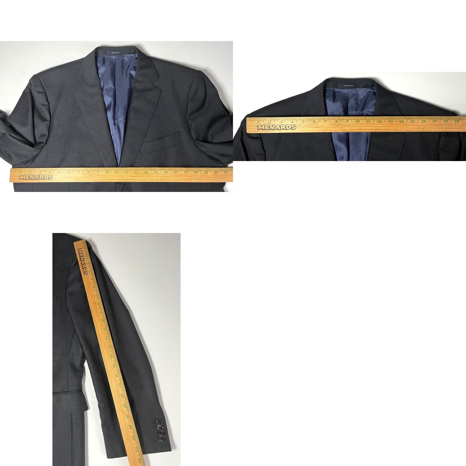 Suitsupply Suitsupply Wool Suit Jacket Perennial Vitale Barberis Canonico Italy Sz 44 Dark Gray Solid Two-Button Single-Breasted Men’s Jacket, 44 Reg Size 44R - 10 Thumbnail