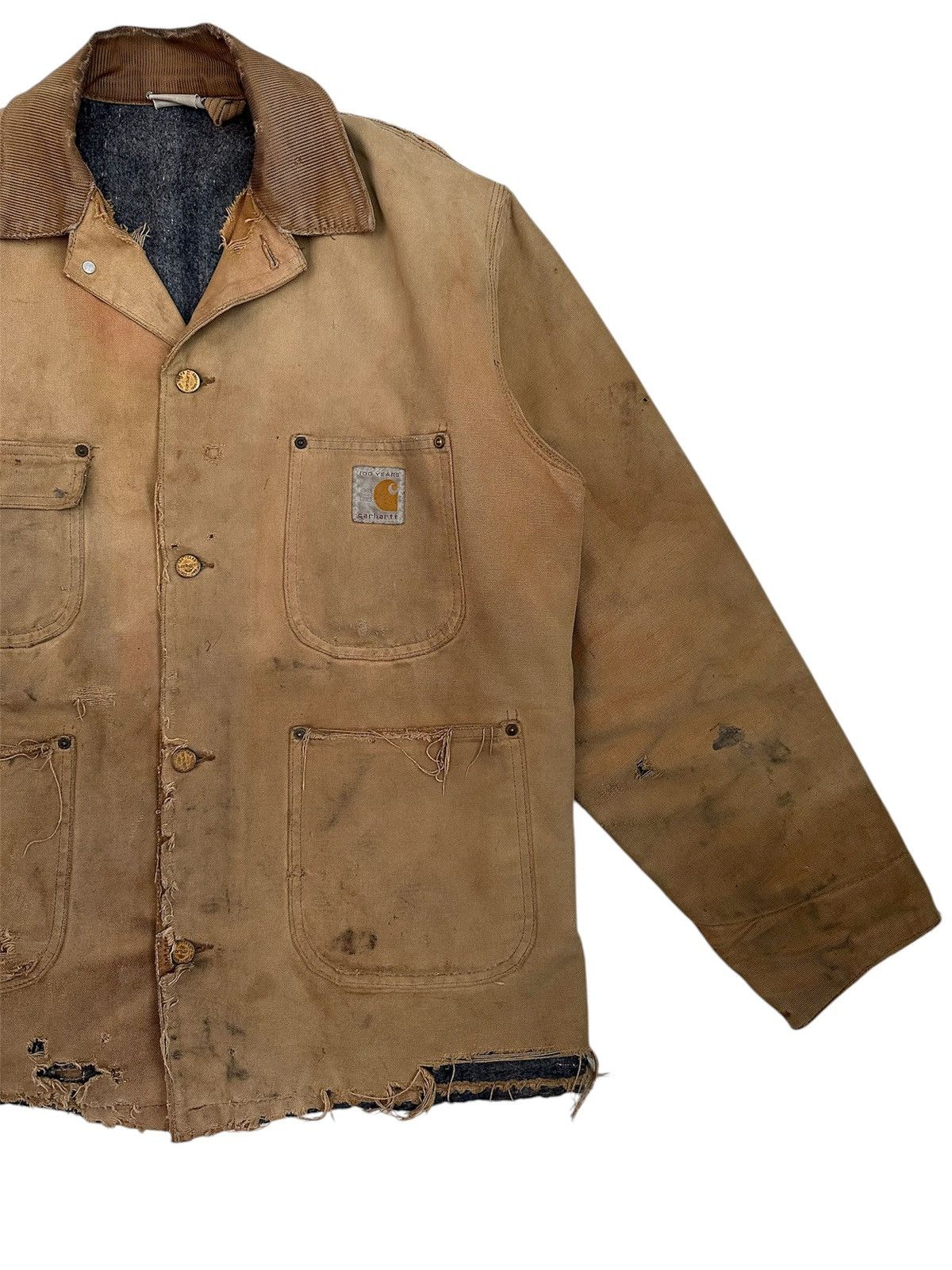 Carhartt Late 80s Extremely Thrashed Carhartt Brown Detroit Jacket Size US L / EU 52-54 / 3 - 5 Thumbnail