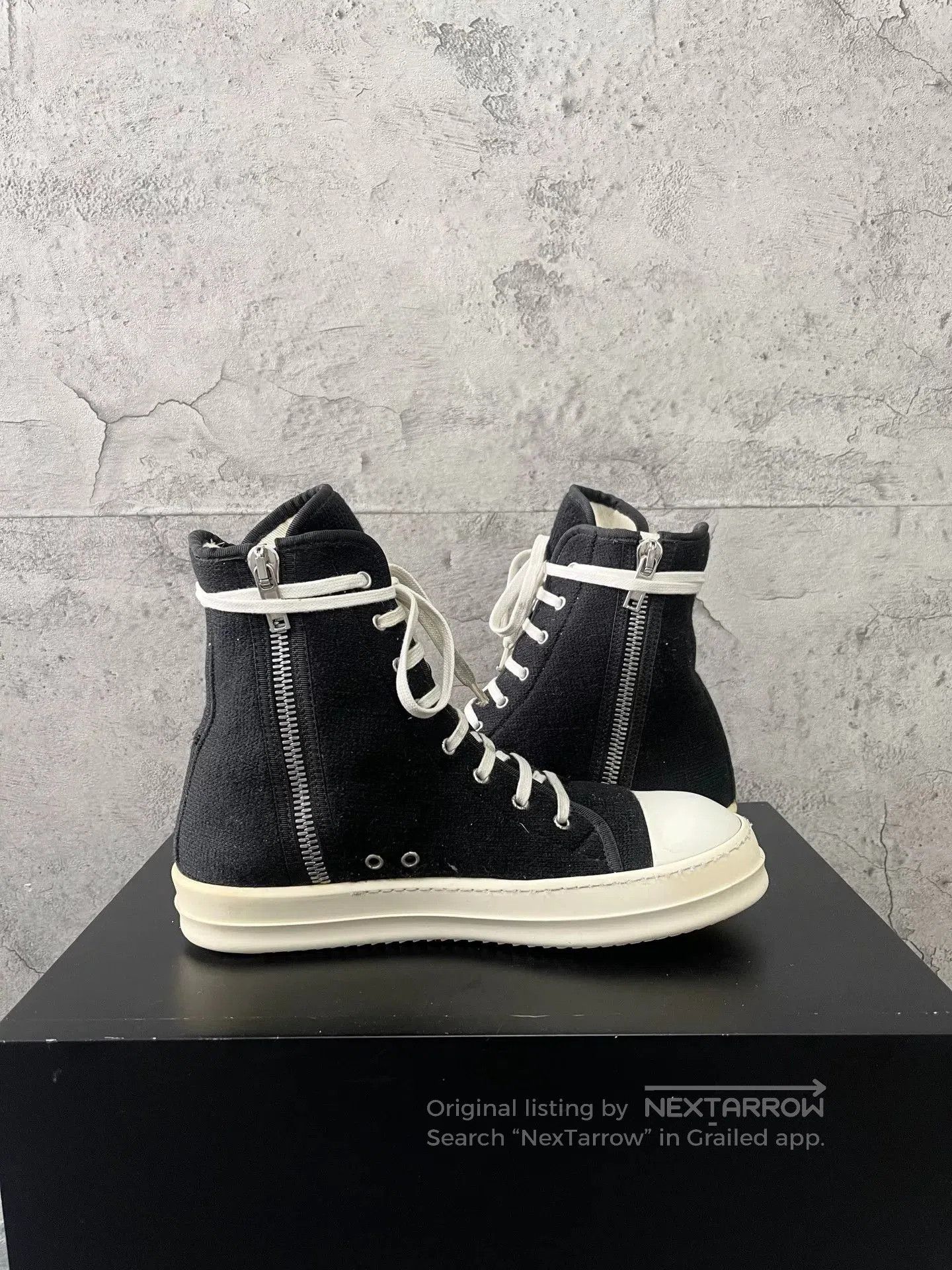 Rick Owens Drkshdw Rick Owens DRKSHDW High-Top Wool Sneakers. Size US 8.5 / EU 41-42 - 5 Thumbnail