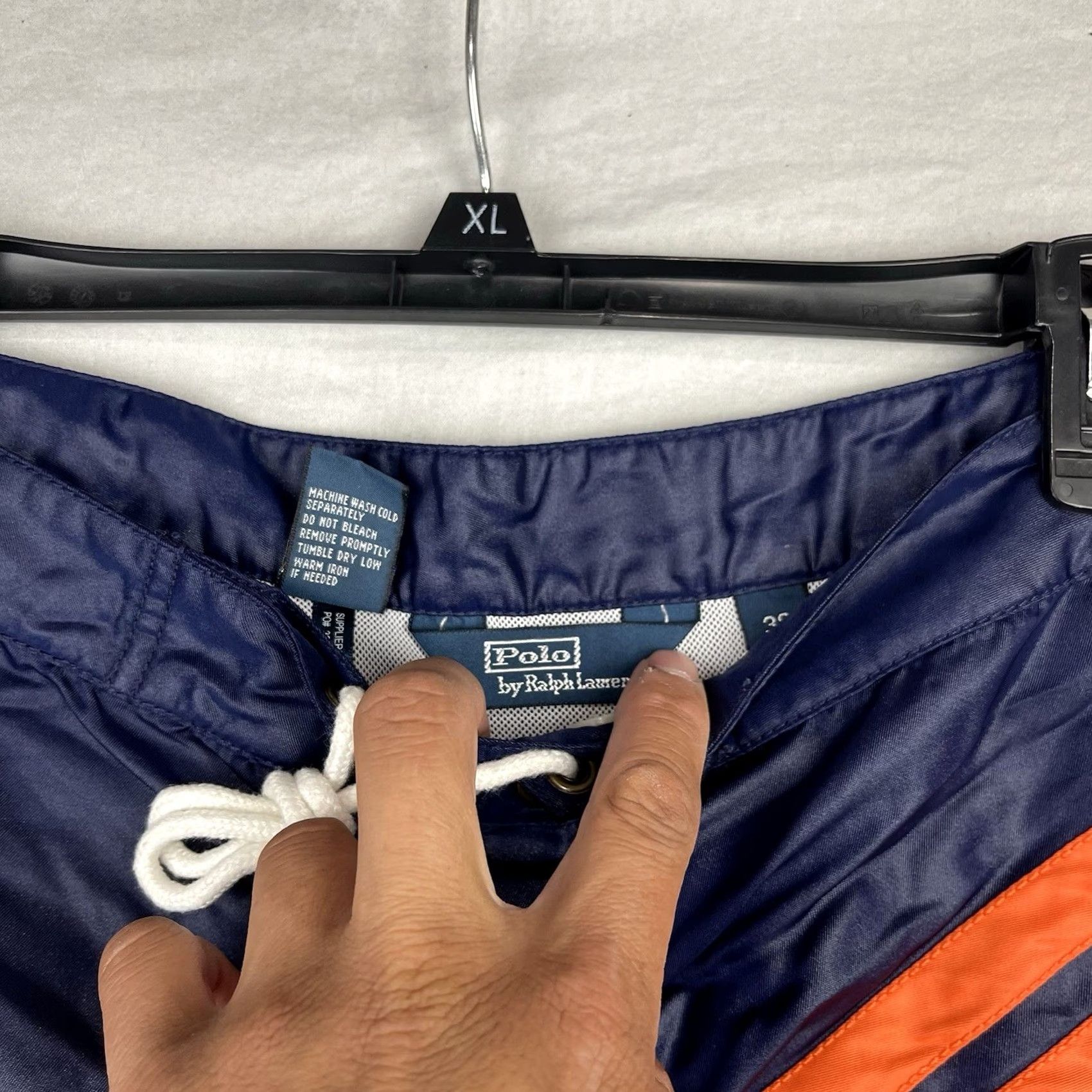 Polo Ralph Lauren VINTAGE Polo Ralph Lauren Shorts Mens 38 Swim Trunks Beach Navy Preppy Lined Size US M / EU 48-50 / 2 - 4 Thumbnail