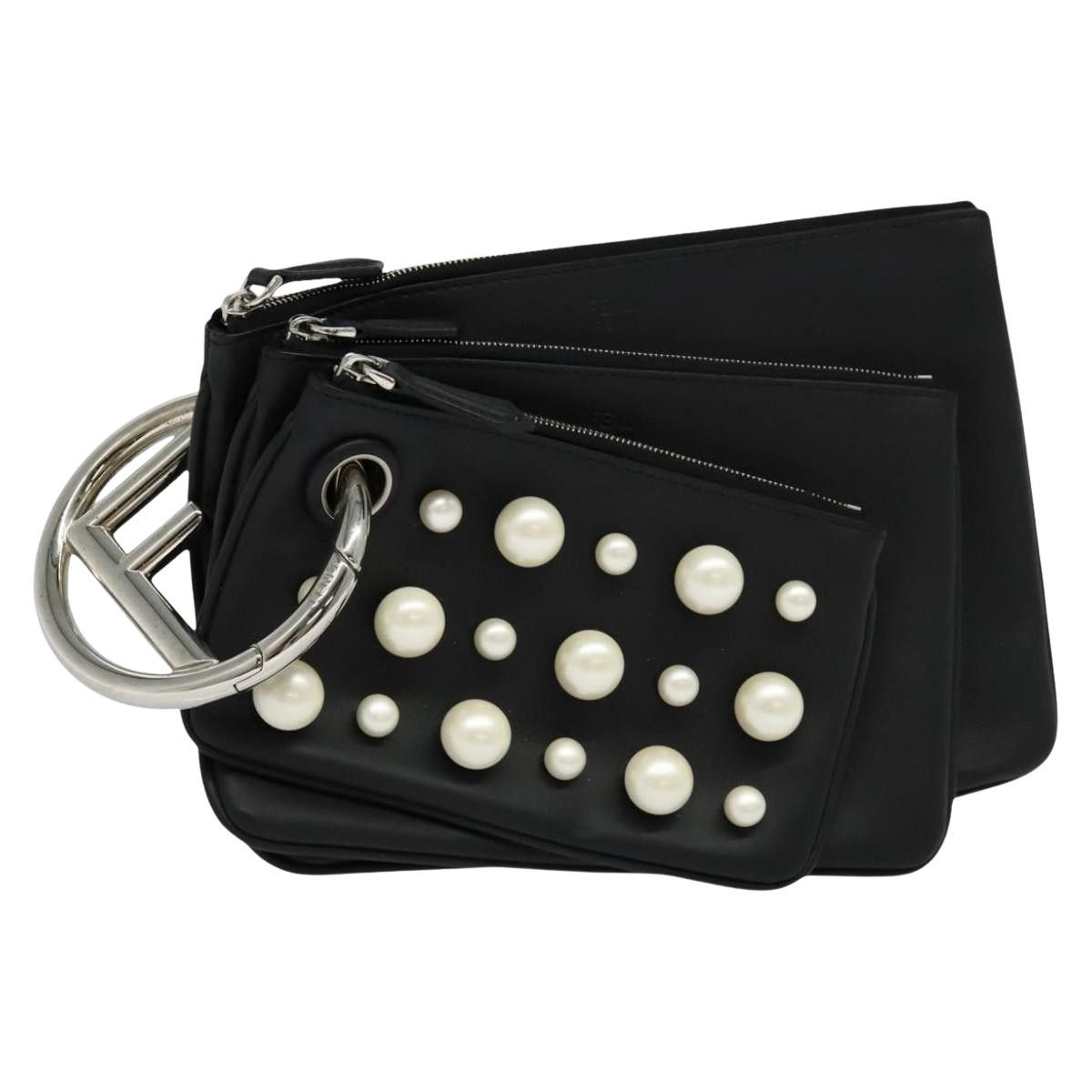 Fendi Black Leather Clutch Bag (Pre-Owned) Size ONE SIZE - 1 Thumbnail