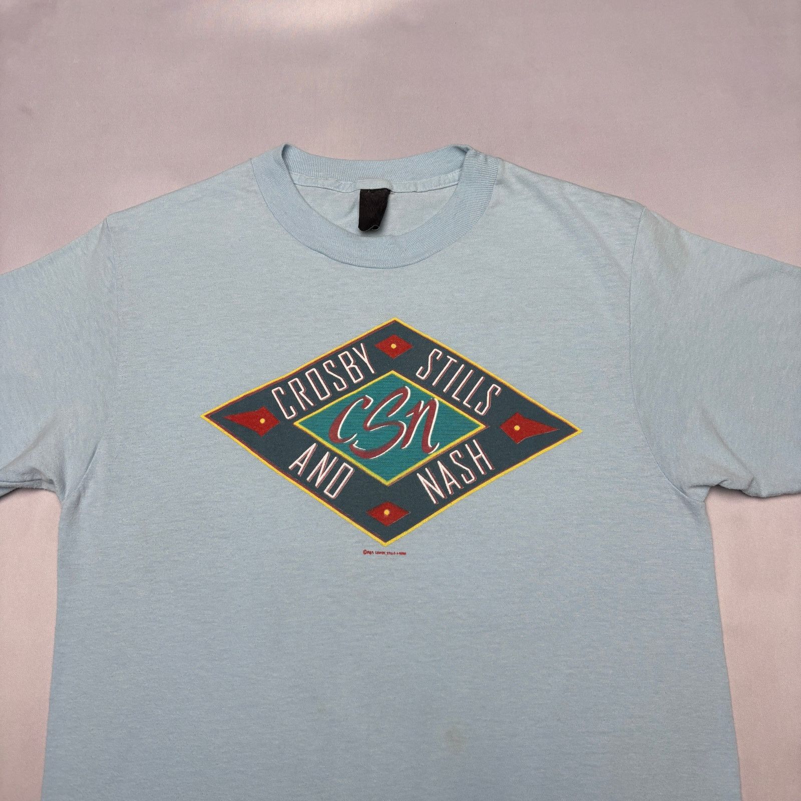 Vintage Vintage 80s Crosby Stills and Nash 1985 Summer Tour Shirt Size US S / EU 44-46 / 1 - 2 Thumbnail