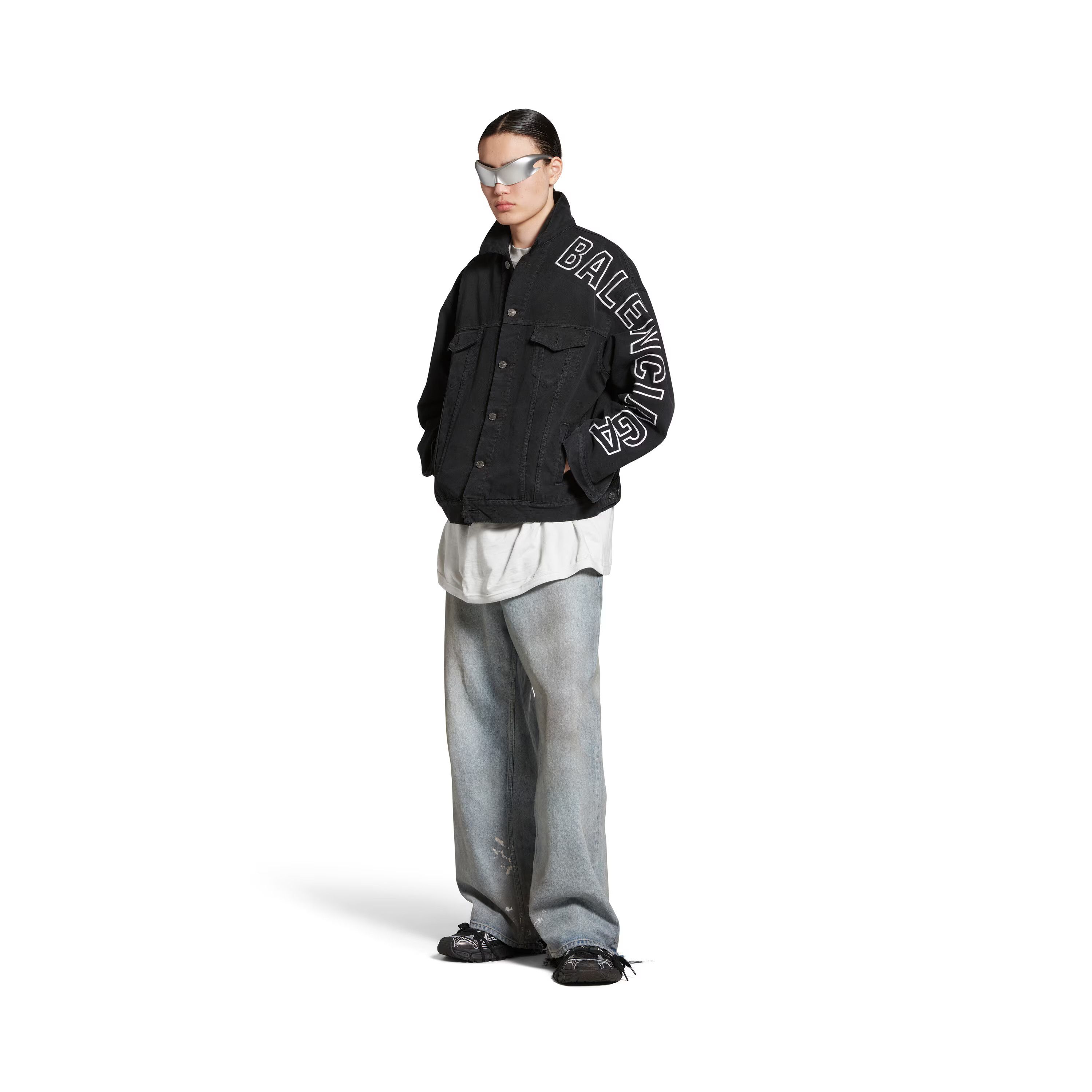 Balenciaga o1w1db10425 Dup / Outline Large Fit Jacket in Black Size US M / EU 48-50 / 2 - 3 Thumbnail