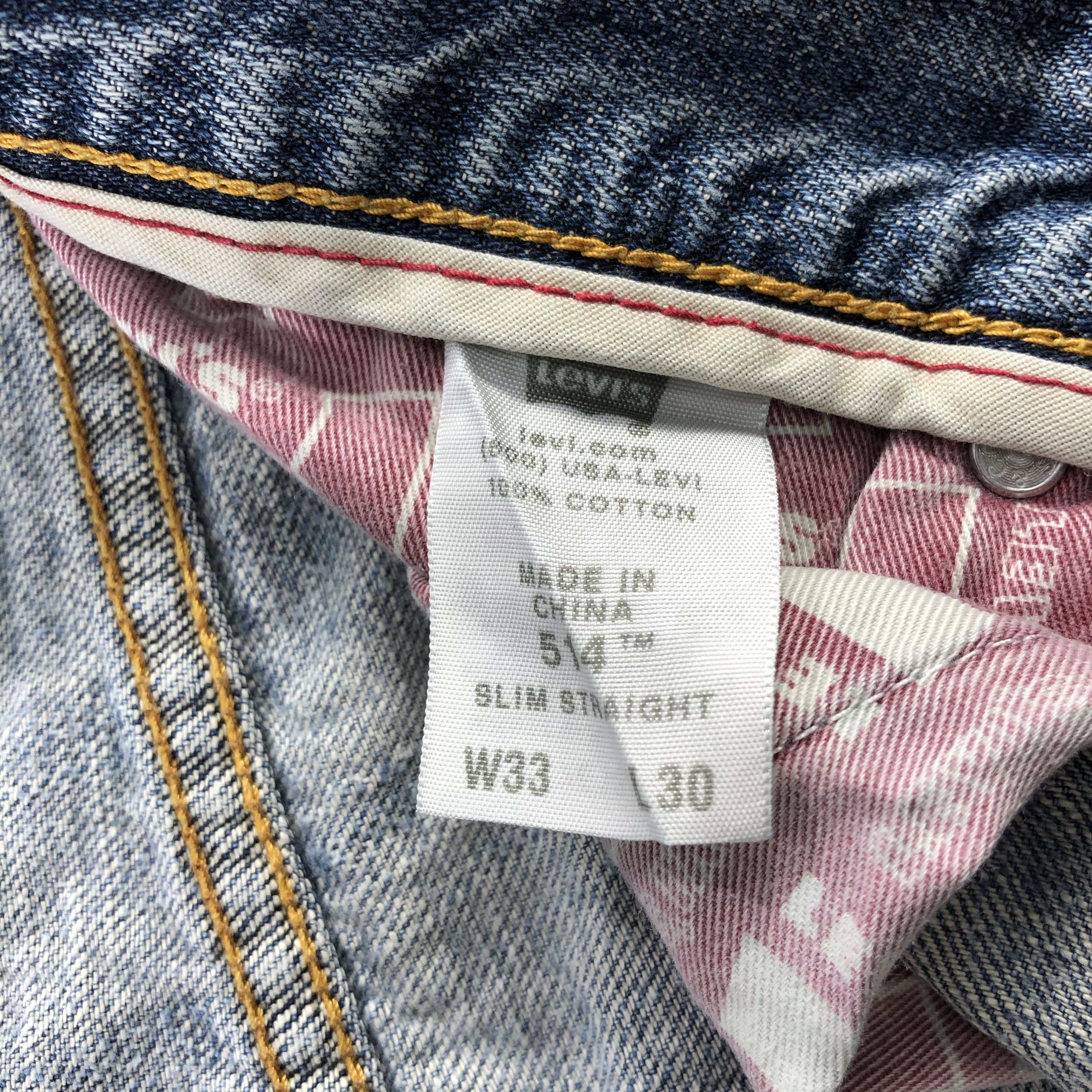 Levi's Vintage Levis 514 Jeans Faded Blue Denim-J991 Size US 33 - 10 Thumbnail