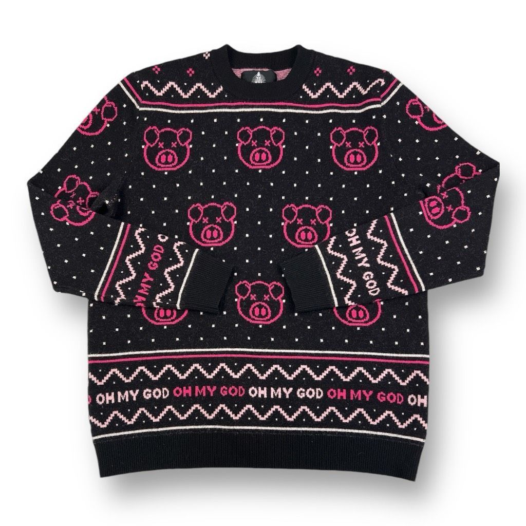 Other Shane Dawson Killer Merch Pig Oh My God Pig Sweater Pink Bla Size L / US 10 / IT 46 - 2 Thumbnail