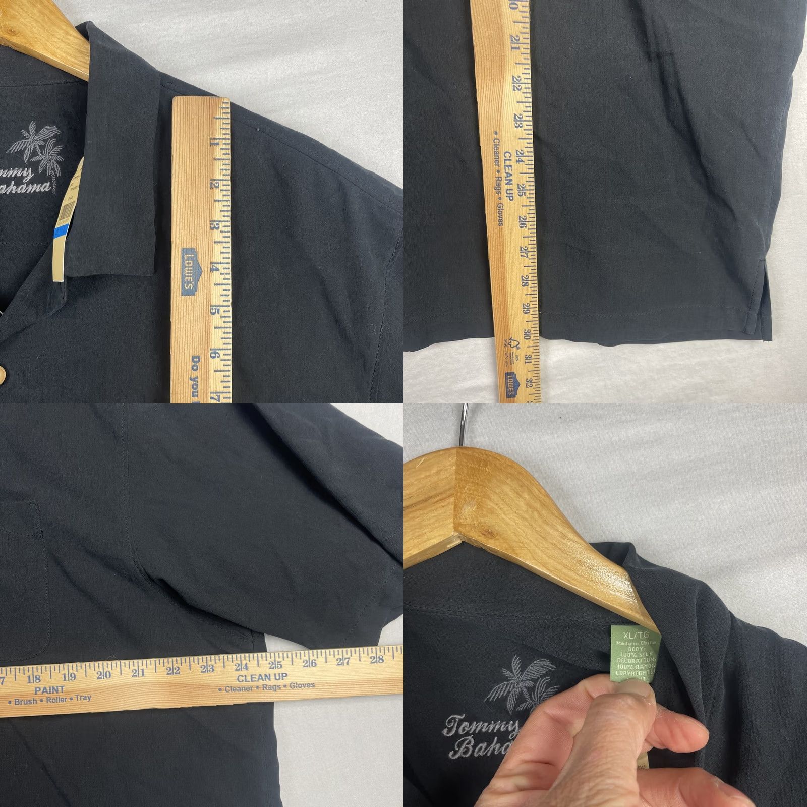Tommy Bahama Tommy Bahama Shirt Mens XL Black Port Authority Silk Button Up Limited Edition Shirt Size US XL / EU 56 / 4 - 8 Thumbnail