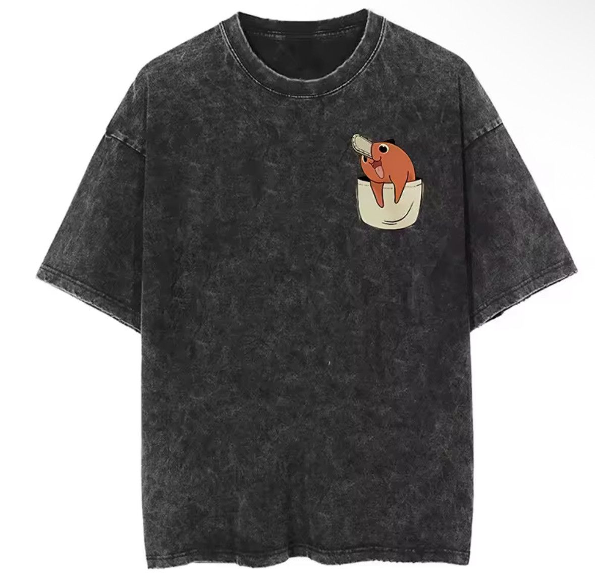 Japanese Brand Y2K Chainsaw Man Makima Pochita Dog Anime Washed T-Shirt Size US S / EU 44-46 / 1 - 1 Thumbnail