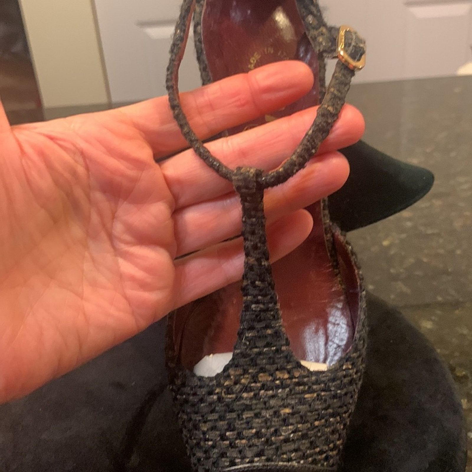 Chanel Chanel tweed captoe T strap shoes heels Size US 8 / IT 38 - 5 Thumbnail