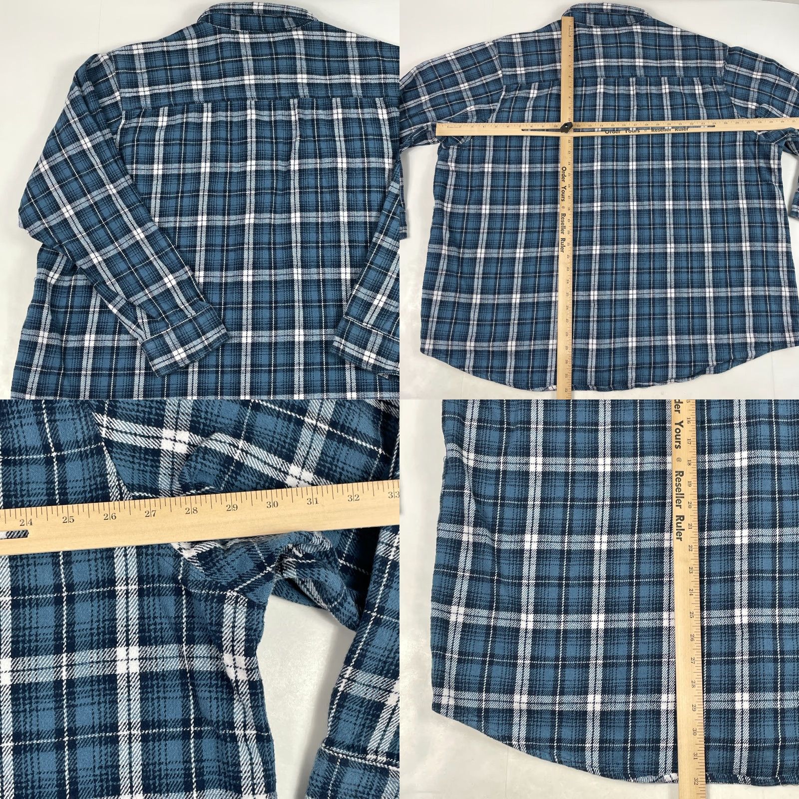 Wrangler Wrangler Shirt Mens 3XL Blue Riggs Workwear Flannel Button Up Cowboy Rodeo Plaid Serif? Size US XXL / EU 58 / 5 - 8 Thumbnail