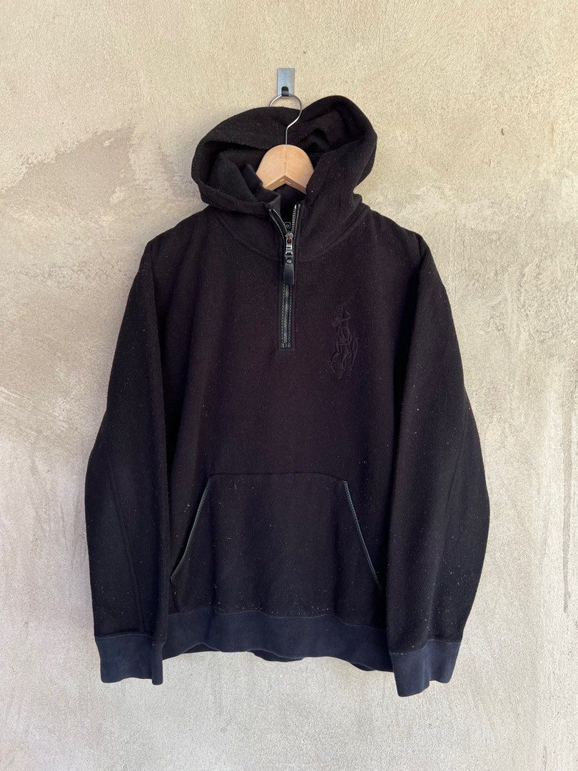 Polo Ralph Lauren Polo Ralph Lauren Fleece Black Hoodies Size US M / EU 48-50 / 2 - 2 Thumbnail