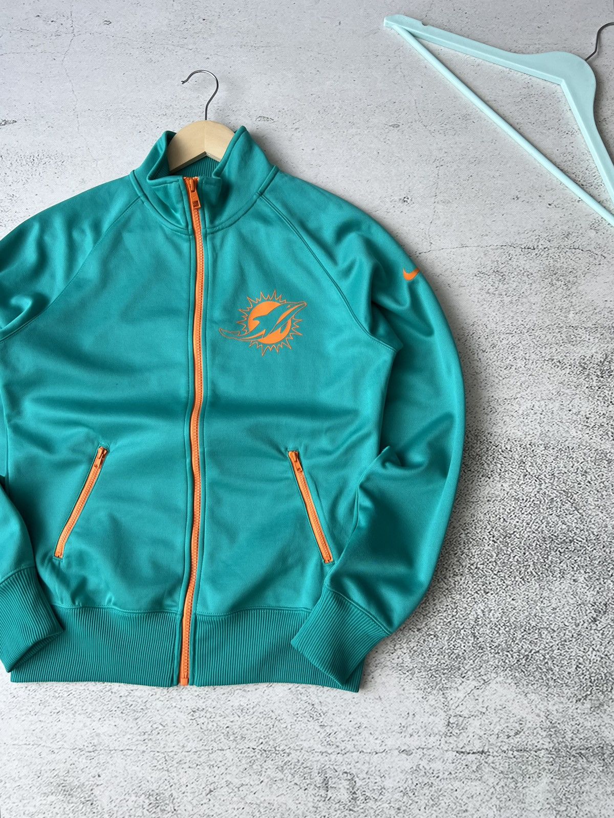 Nike Nike NFL Miami Dolphins Team Track Jacket Size M Size US M / EU 48-50 / 2 - 2 Thumbnail