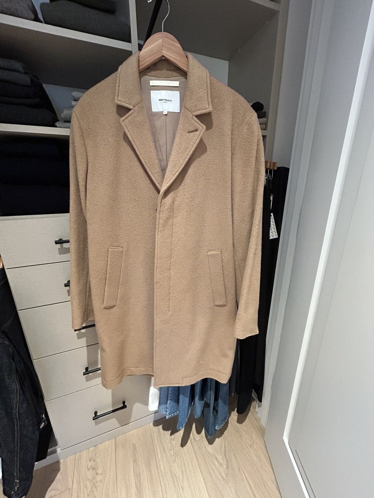 Norse Projects Norse Projects Sundsval Mohair Camel Overcoat Size US L / EU 52-54 / 3 - 1 Thumbnail