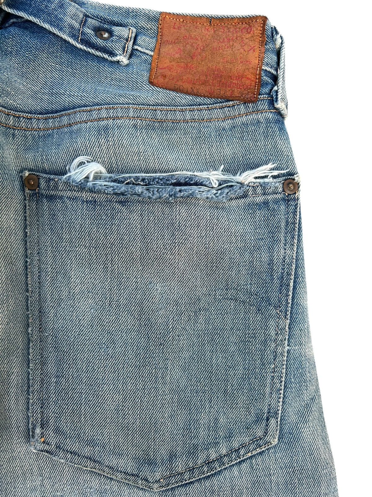 Kapital Vintage Levis Big E Selvedge Buckle Back Thrashed Denim Jean Size US 30 / EU 46 - 13 Thumbnail
