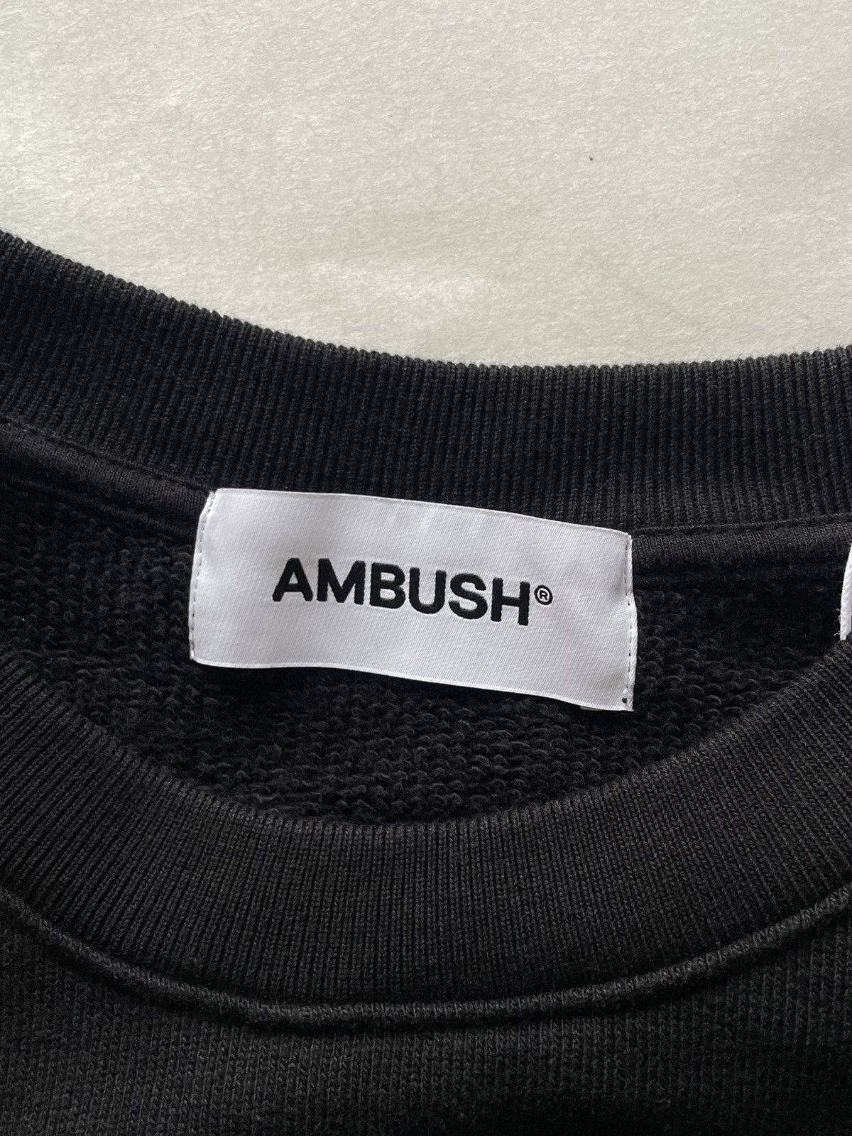 Ambush Design Ambush Crewneck Workshop Sweatshirt Black/Cloud Dancer Size US M / EU 48-50 / 2 - 5 Thumbnail