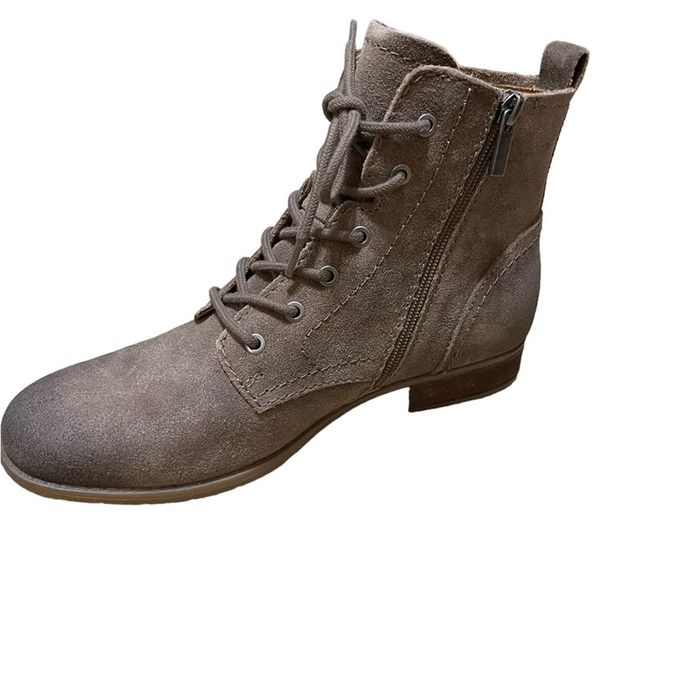 Earth Leather Lace-Up Ankle Boots- Janel