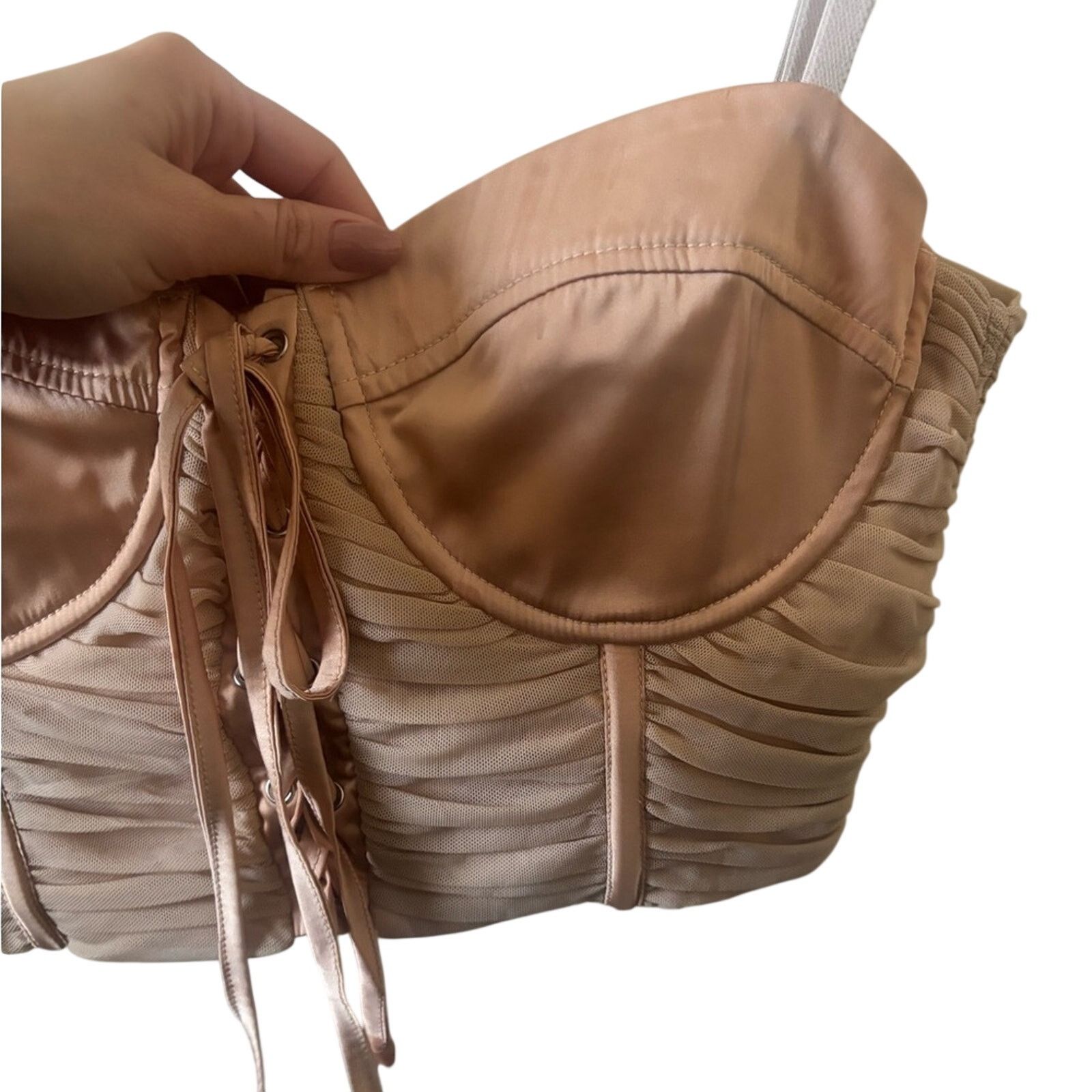 Other Peach Ruched Tank Top Size M / US 6-8 / IT 42-44 - 3 Thumbnail