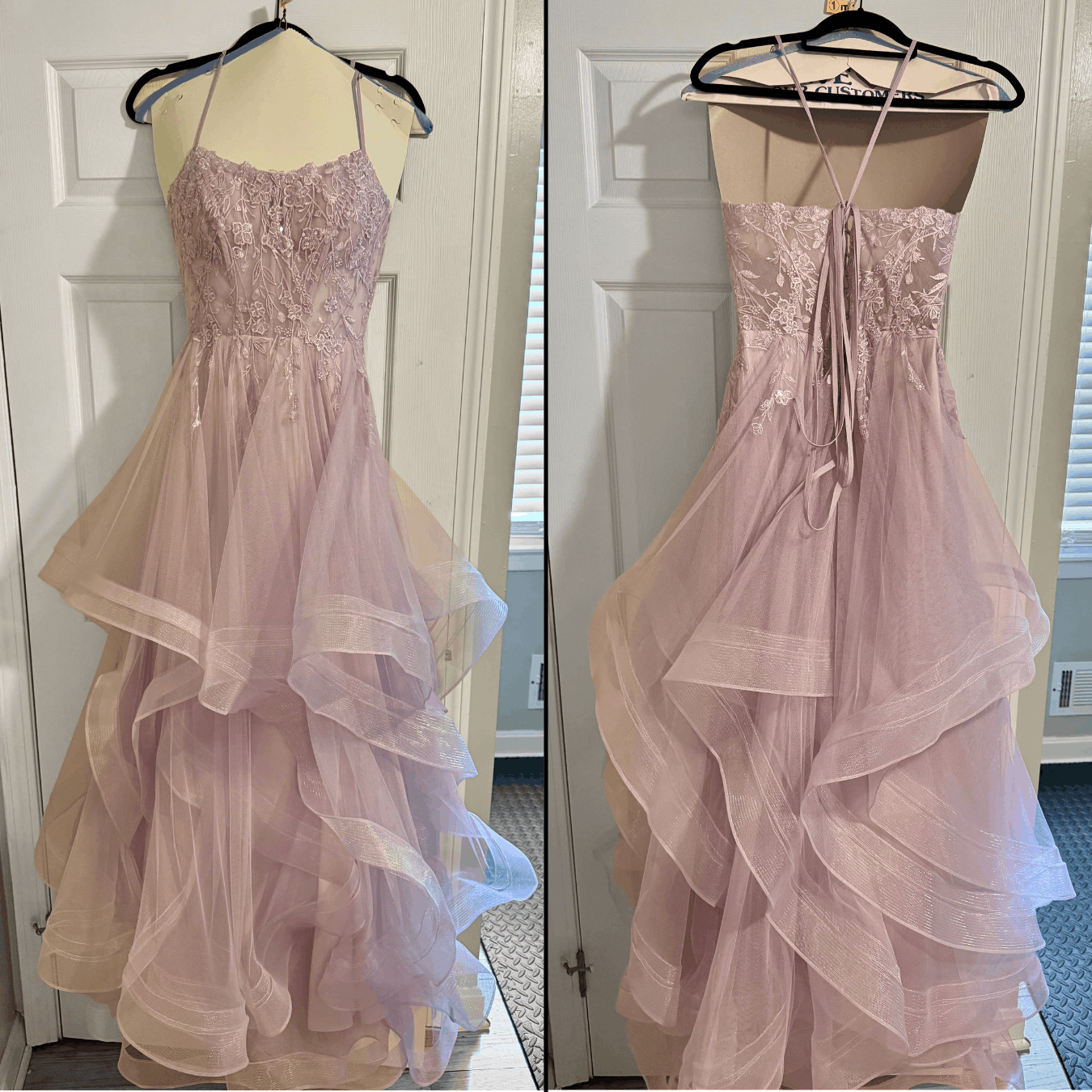 Designer JJ's House Ball-Gown/Princess Square Neck Tulle Prom Size L / US 10 / IT 46 - 6 Thumbnail