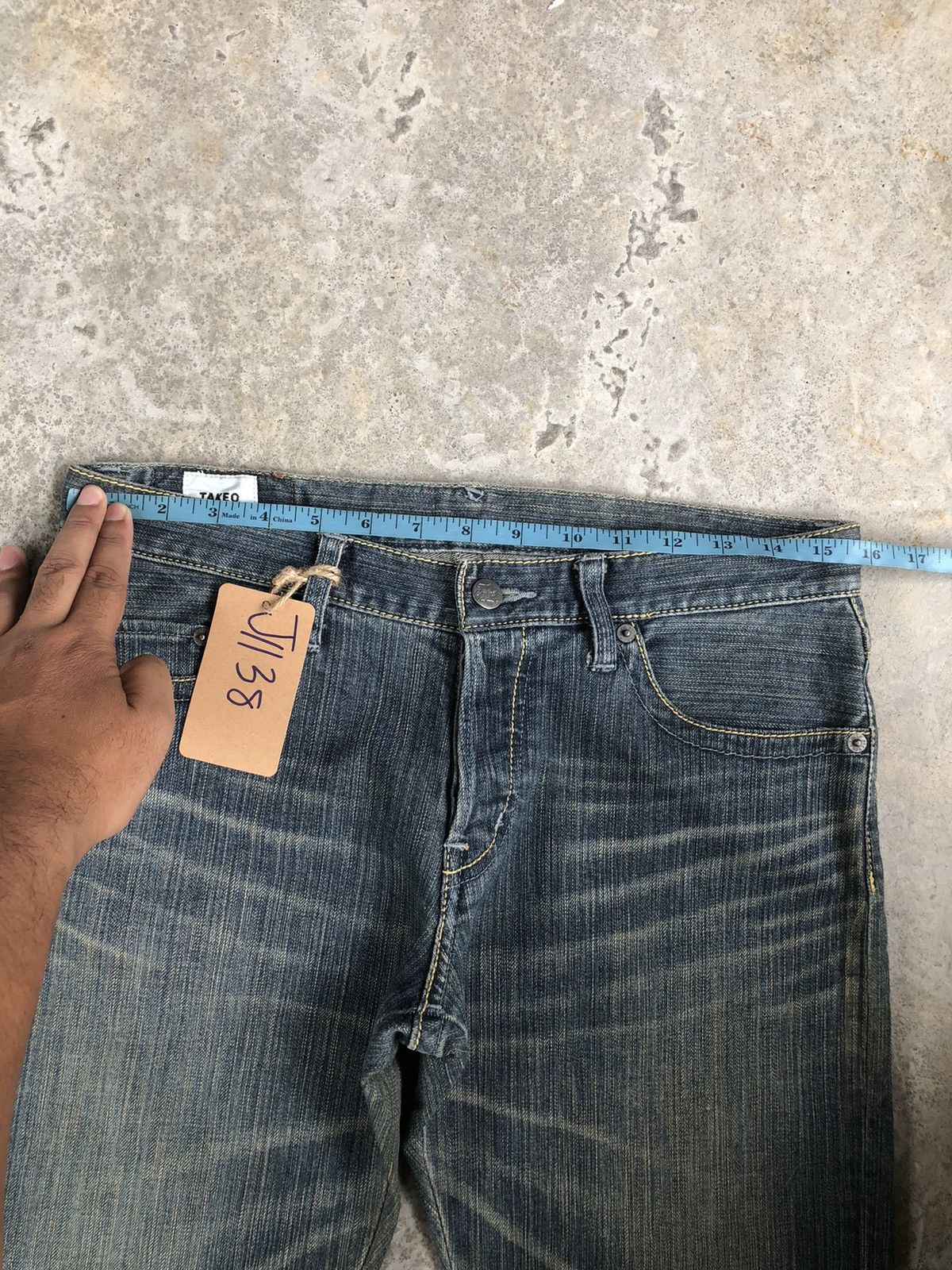 Who Decides War Japanese Takeo Kikuchi Flared Jeans Distressed Jeans Size US 31 - 21 Thumbnail