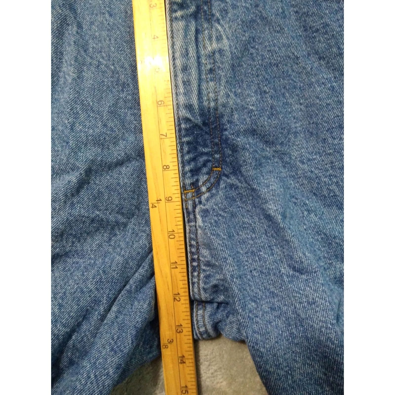 Vintage LL Bean Jeans Mens 36x32 Blue Denim Lined Medium Wash 5-Pocket Design Straight Regular Size 36 in Inseam 32 in Navy Blue Mens Jeans Size US 36 / EU 52 - 5 Thumbnail