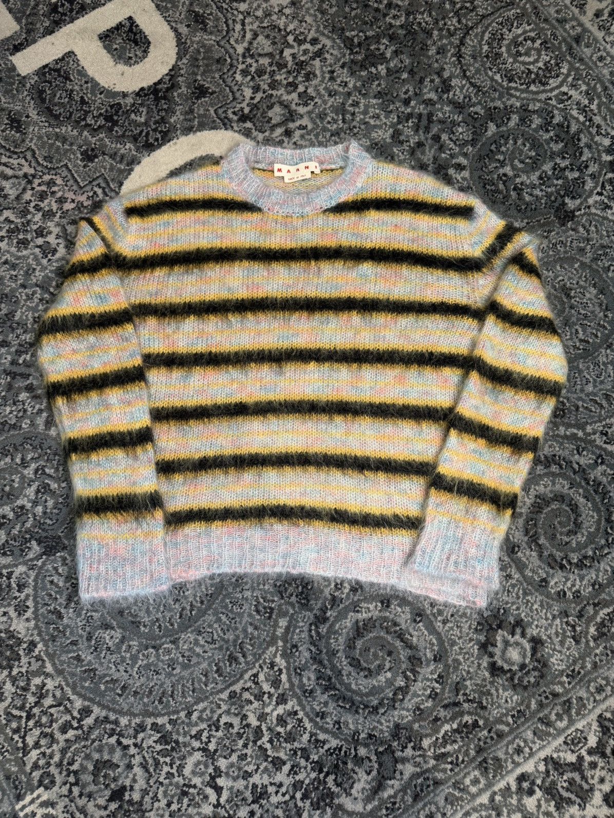 Marni Marni Striped Multicolor Mohair Sweater Size M Size US M / EU 48-50 / 2 - 1 Thumbnail