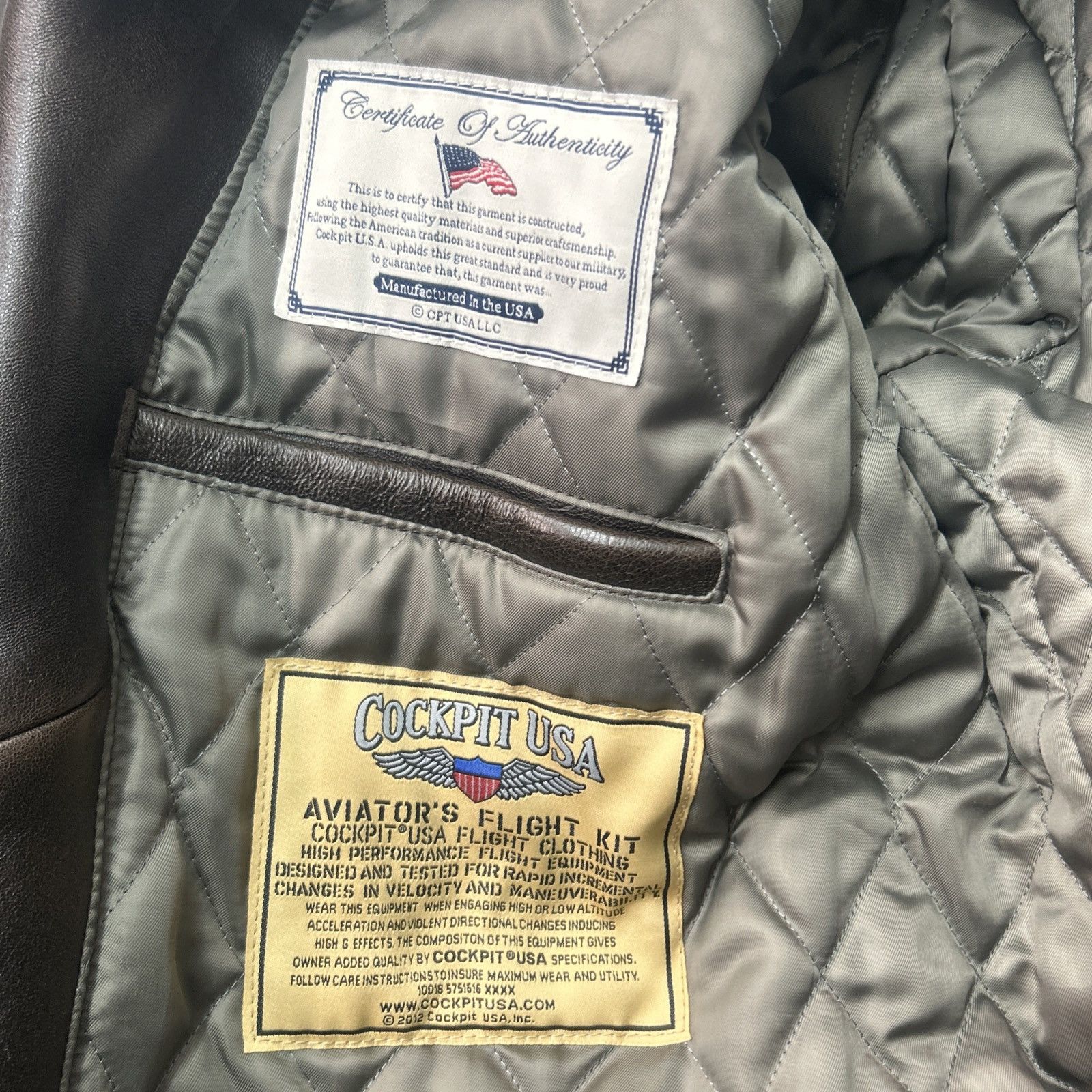 Cockpit USA Cockpit USA (AVIREX) Type G-1 Bomber Jacket Map Lined Size US XXL / EU 58 / 5 - 4 Thumbnail