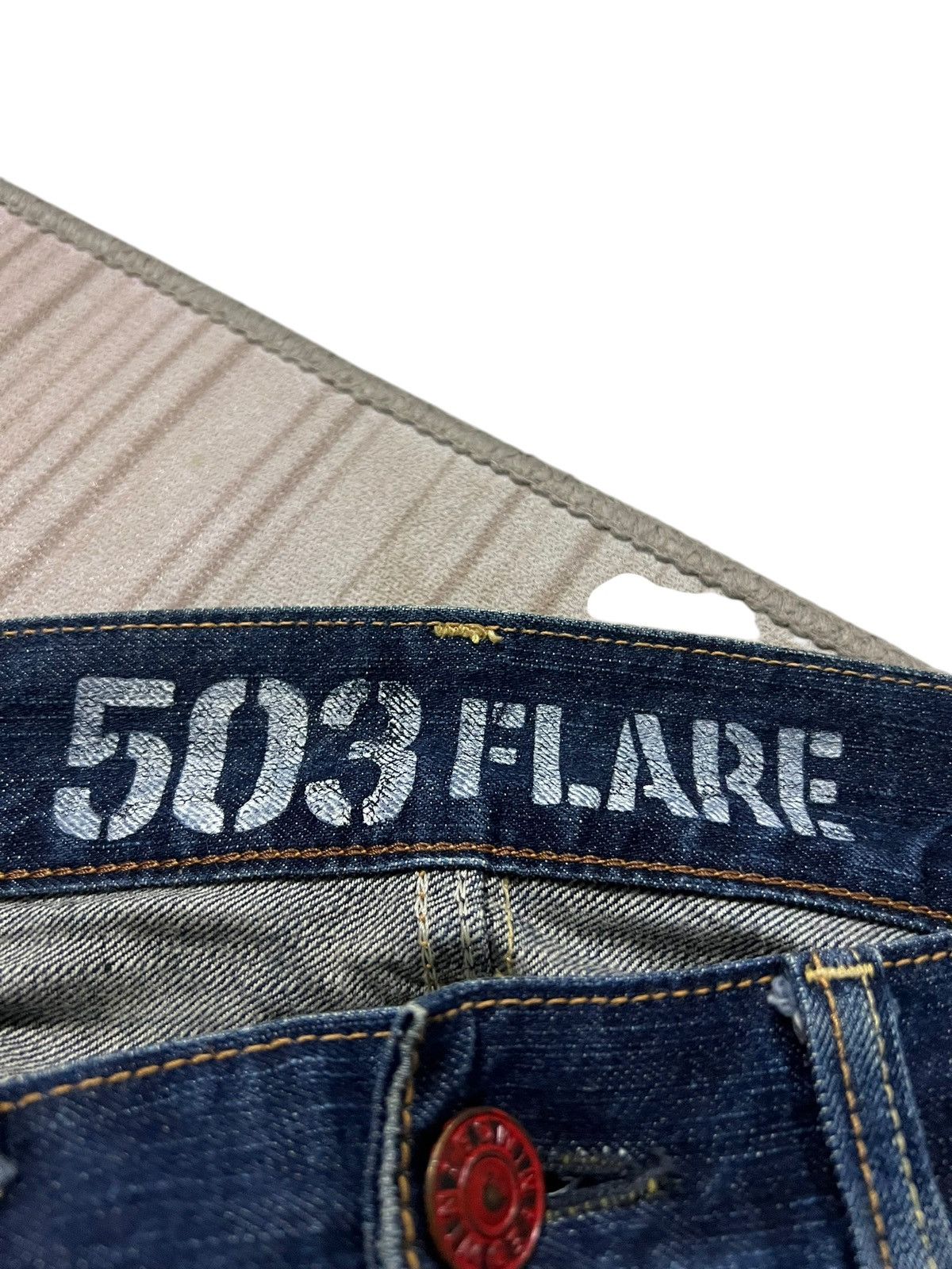 Edwin × If Six Was Nine × Japanese Brand 💥FLARE💥VINTAGE EDWIN 503 BLUE TRIP JEANS Size US 34 / EU 50 - 7 Thumbnail