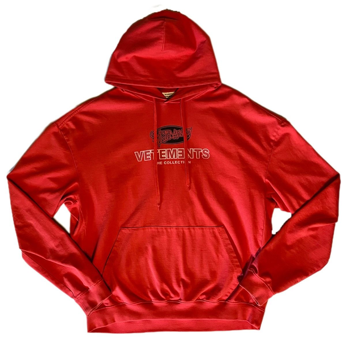 image of Vetements Graffiti Hoodie The Collection Oversized Size S in Red, Men's