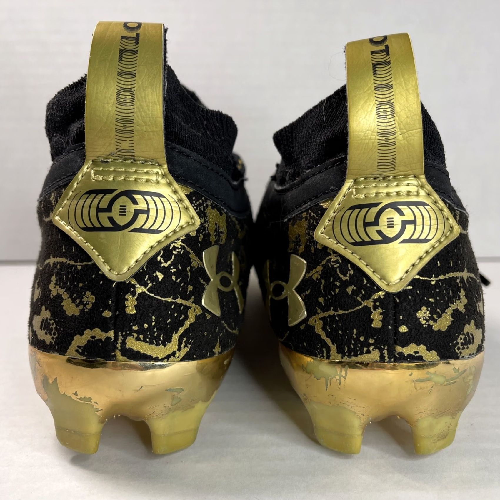 Under Armour Under Armour Football Cleats Men’s Sz 9 Spotlight Lux 2.0 Black Gold 3024251-001 Size US 8 / EU 41 - 6 Thumbnail