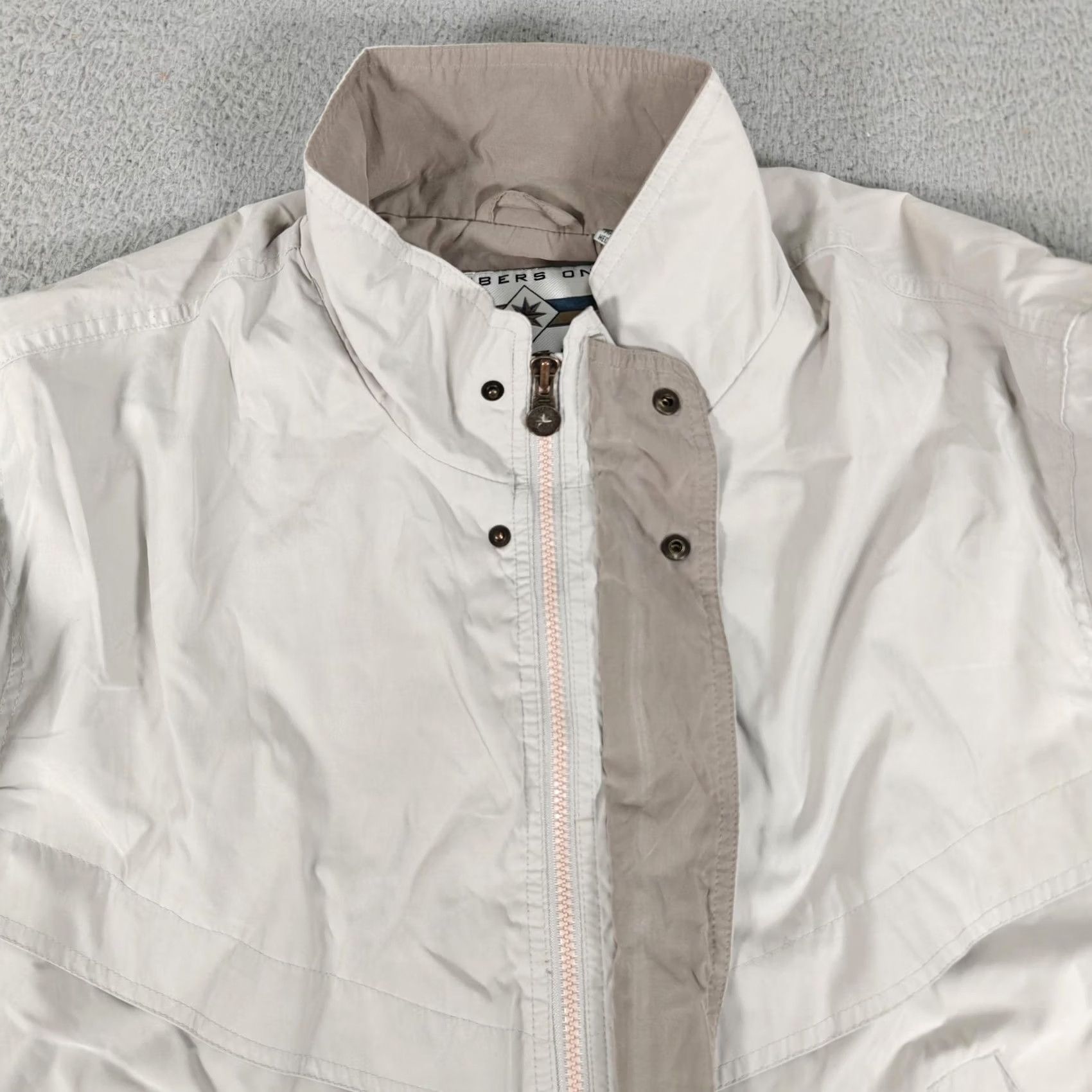 Members Only Members Only Jacket Mens Large Microfiber Full Zip Windbreaker Coat Pockets Beige Regular Size US L / EU 52-54 / 3 - 6 Thumbnail