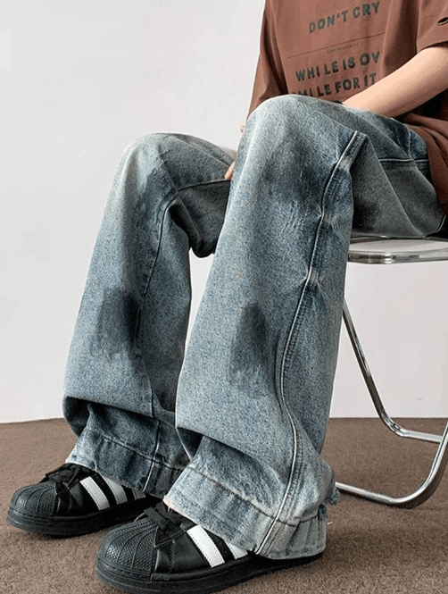 Japanese Brand × Jean American retro tie-dye washed ripped jeans Size US 32 / EU 48 - 4 Thumbnail