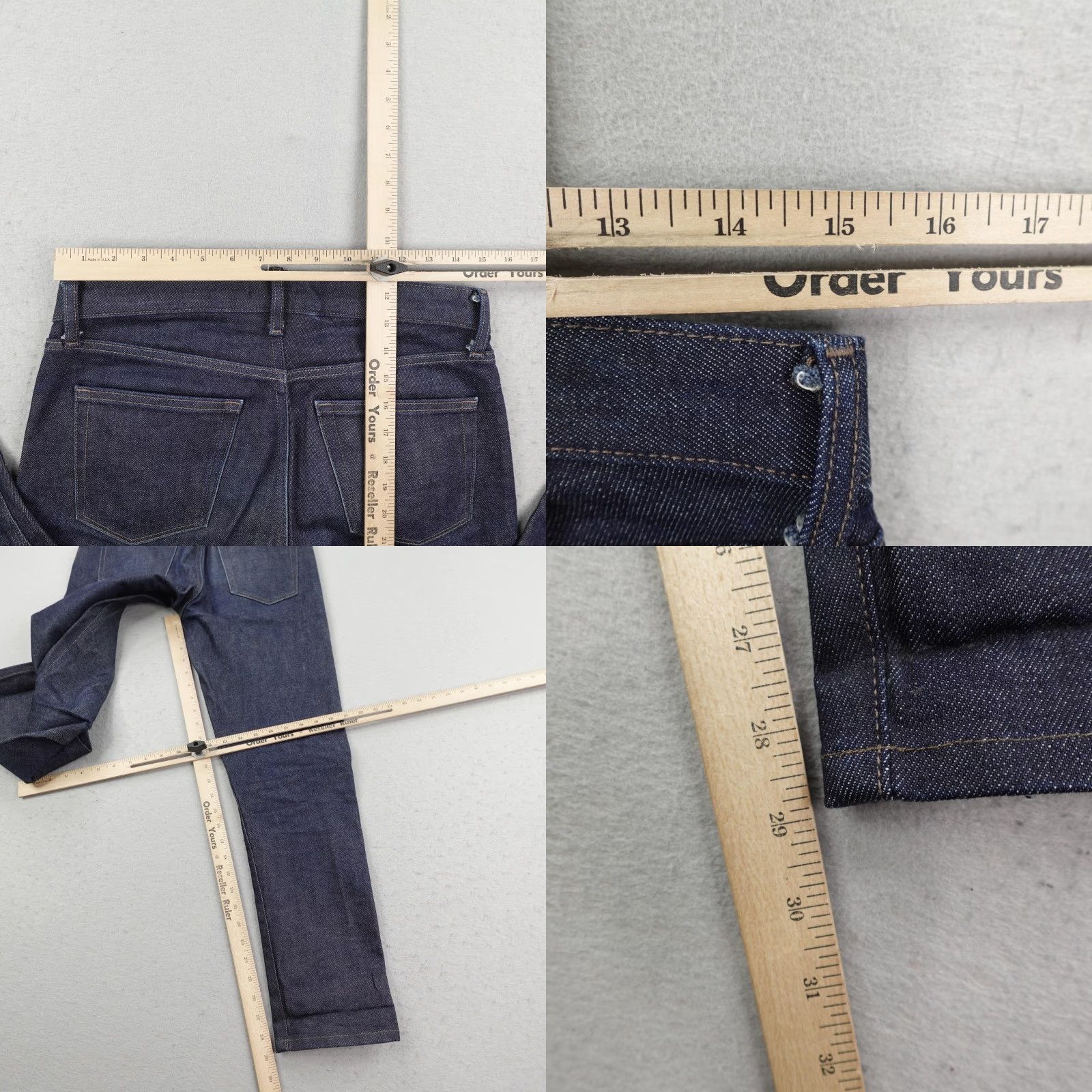 Uniqlo Uniqlo Jeans Men 29x32 Slim Straight Mid Rise Selvedge Kaihara Denim Indigo Blue Size US 29 - 8 Thumbnail
