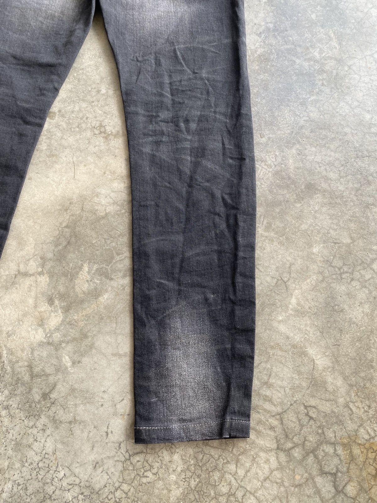 Hysteric Glamour × Le Grande Bleu (L.G.B.) × Tornado Mart Tornado Mart Distressed Black Altered Skinny Jeans Size US 29 - 11 Thumbnail