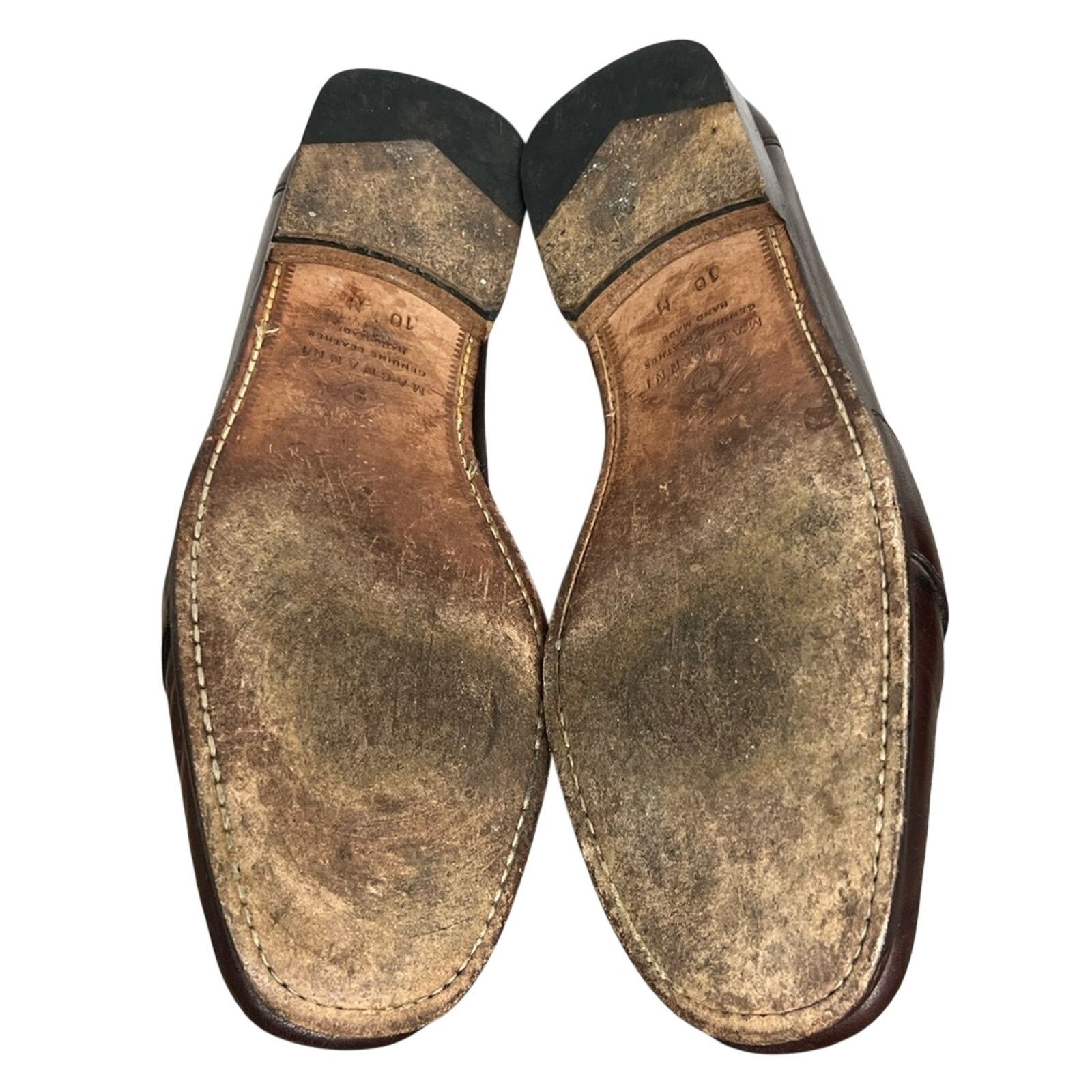 Magnanni Magnanni Leather Stitched Cognac Loafers Shoes Size 10 M Size US 10 / EU 43 - 9 Thumbnail