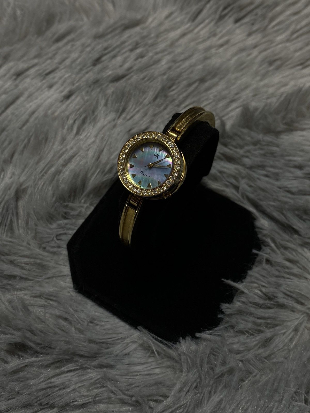 Jewelry Gold Crystal-Accented Mother of Pearl Watch - Japanese Brand Size ONE SIZE - 1 Thumbnail