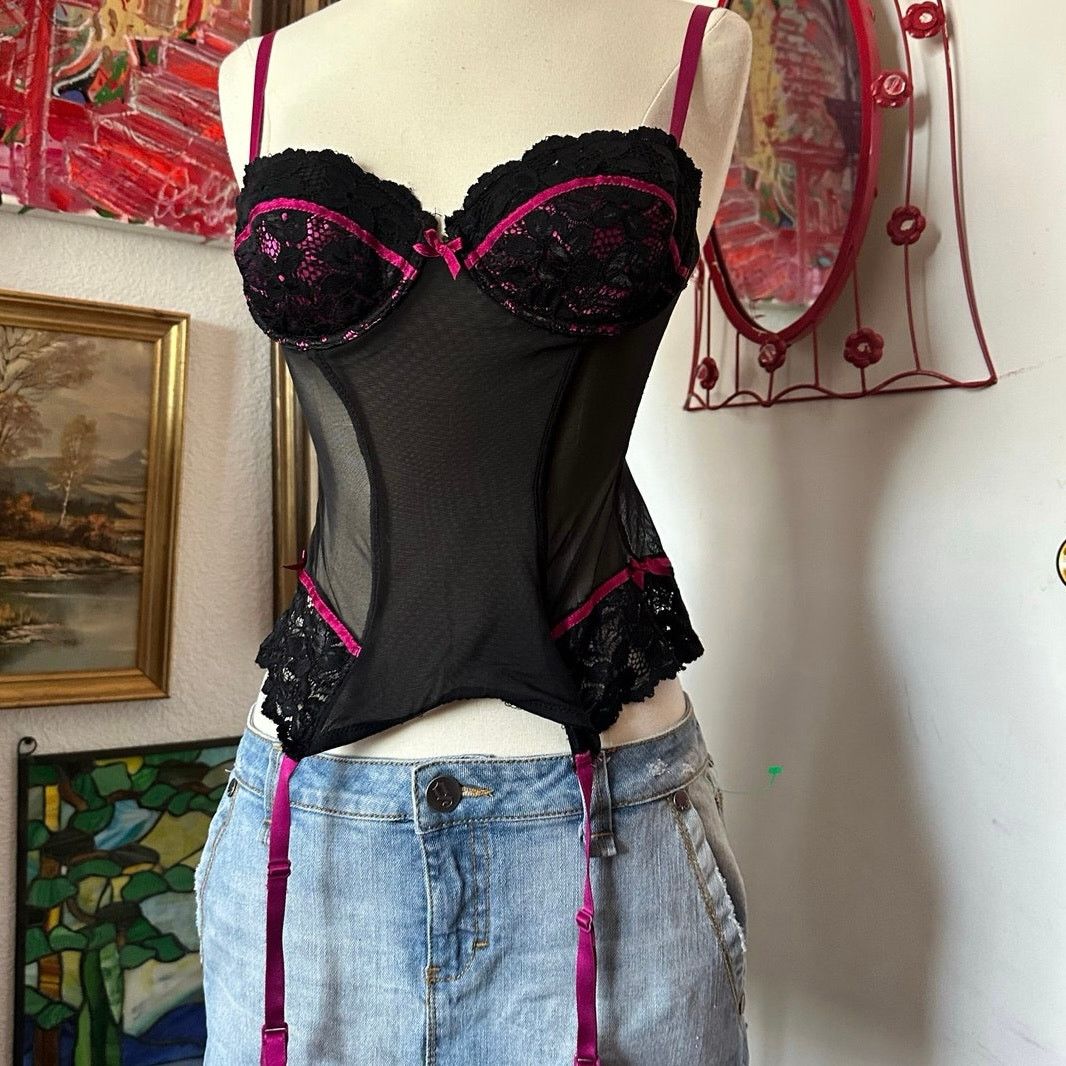 Other ava rose purple black corset tank top bustier Size M / US 6-8 / IT 42-44 - 2 Thumbnail