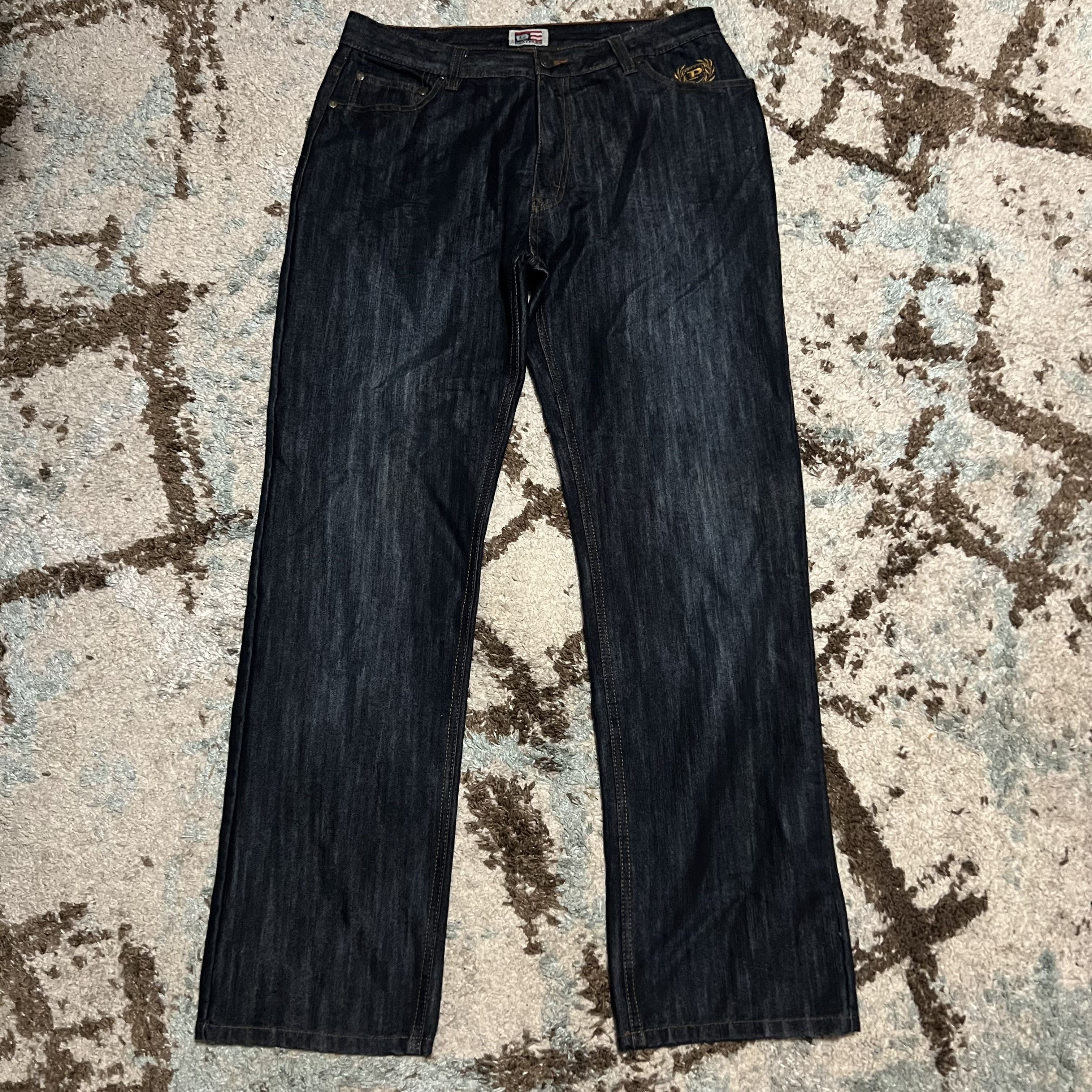 Phat Farm Vintage Phat Farm Slim Fit Embroidered Jeans Size 34x32 Size US 34 / EU 50 - 2 Thumbnail