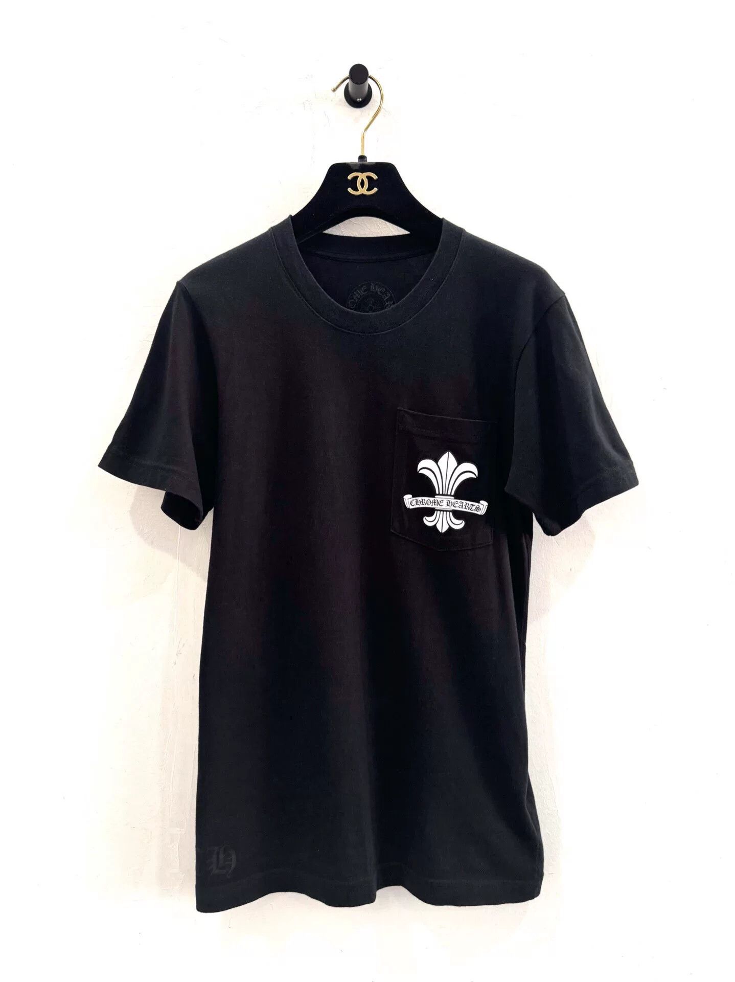 トップス CHROME HEARTS Chrome Hearts T Logo FU Shoulder Zip Up Hoodie Black Men's - US