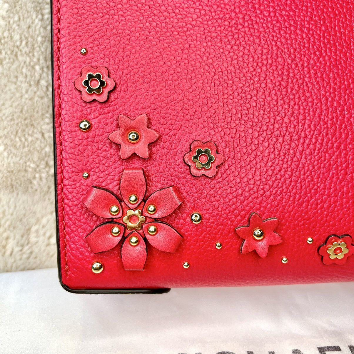 Michael Kors Michael Kors Deep Pink Mercer Embellished Leather 2-Way Bag Size ONE SIZE - 13 Thumbnail