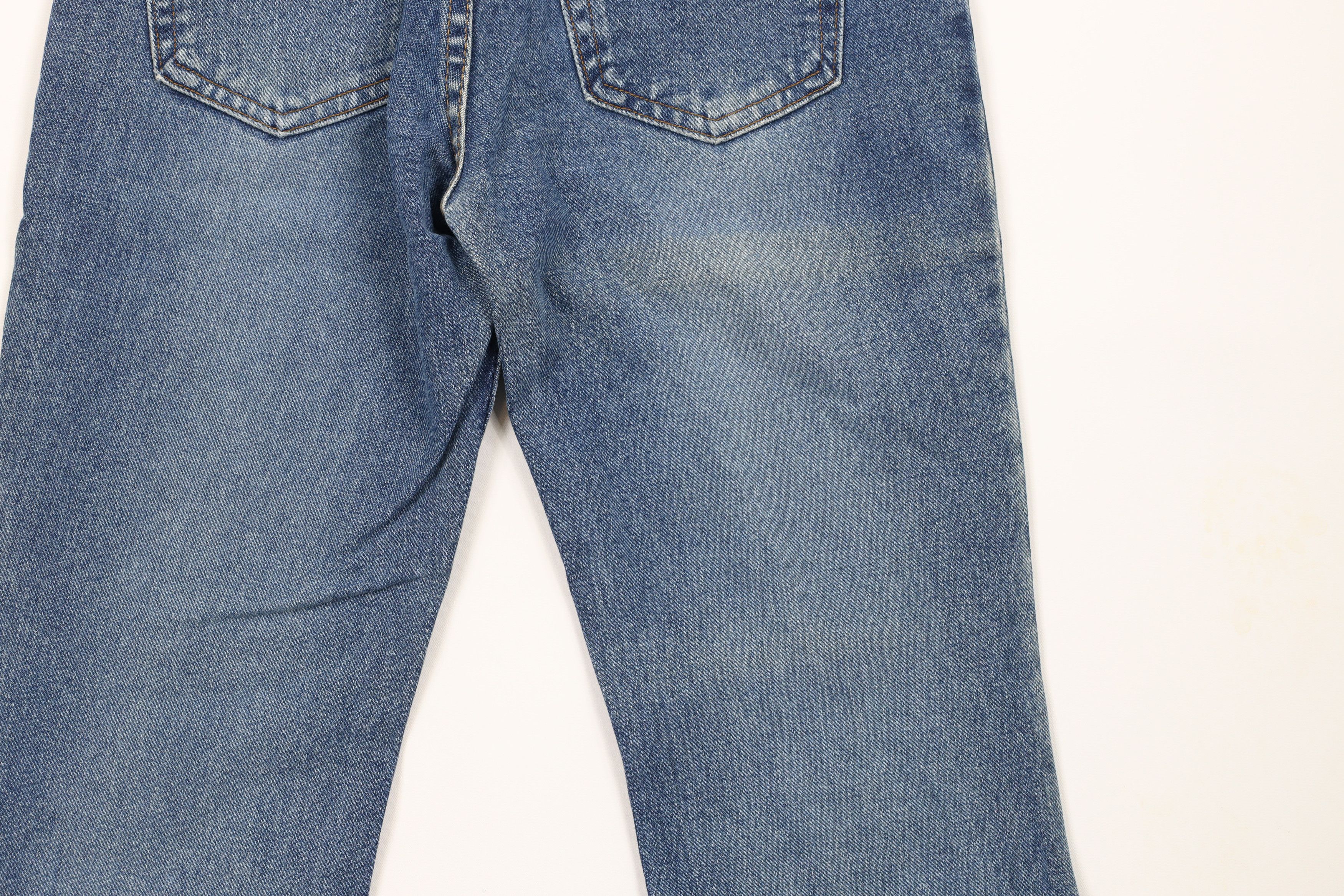 Vintage Vintage 90s Y2K Streetwear Flared Wide Leg Denim Jeans Blue Size 27" / US 4 / IT 40 - 10 Thumbnail