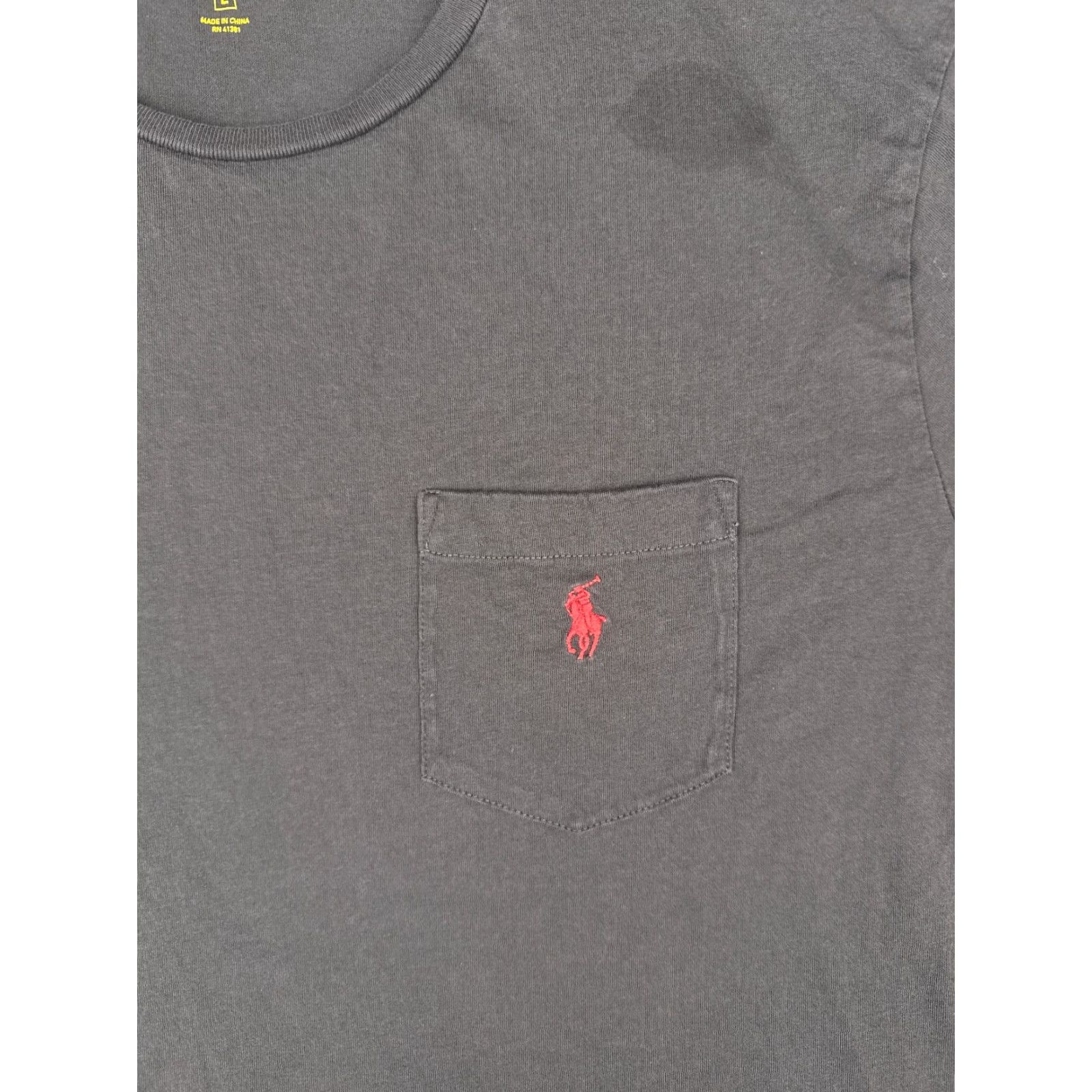 Ralph Lauren Polo Ralph Lauren Shirt Adult Large Black Short Sleeve Crew Cotton Pocket Logo Embroidered Men Size US L / EU 52-54 / 3 - 6 Thumbnail